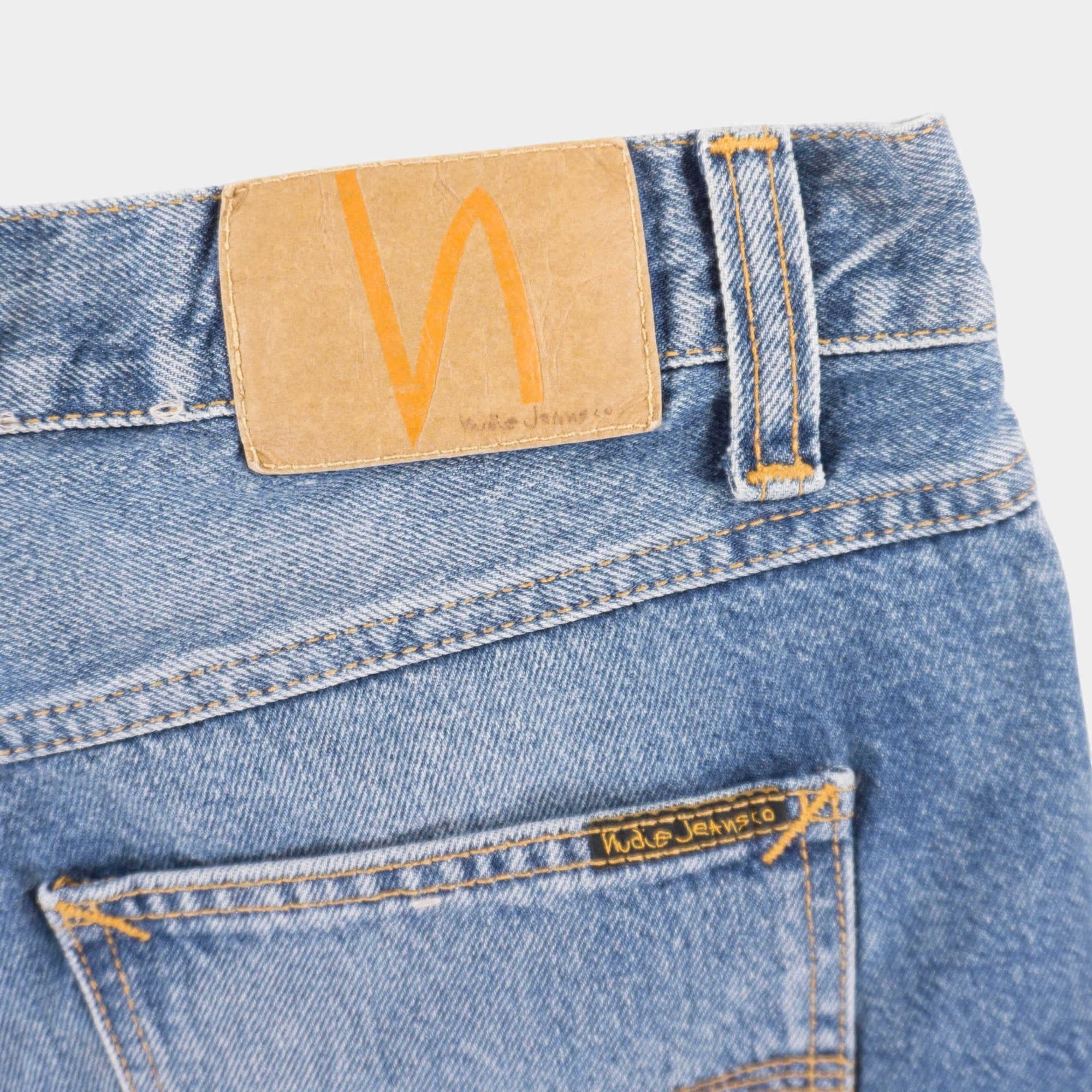 Nudie Jeans Сини Къси Дънки