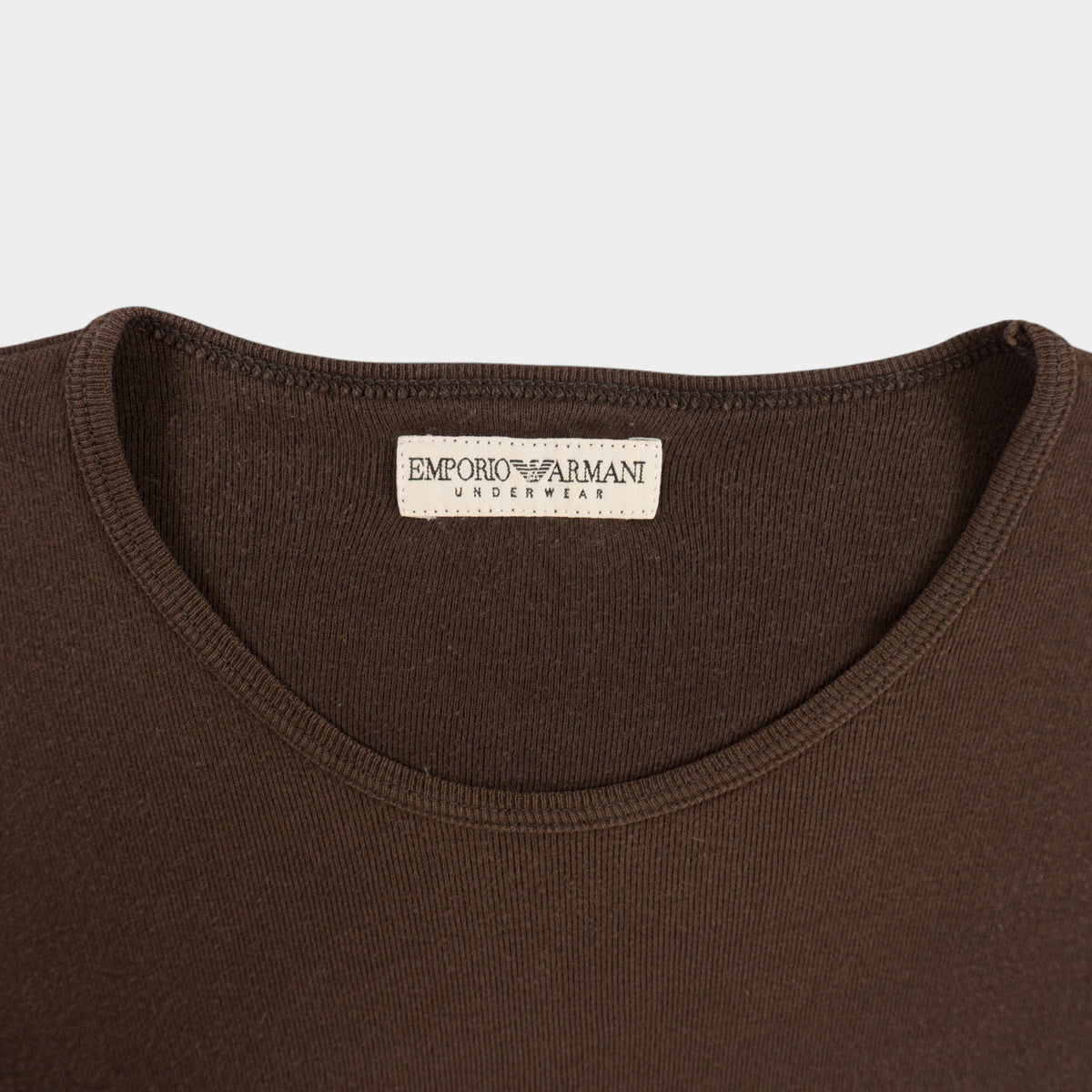 Emporio Armani Винтидж 90-те Кафява Тениска