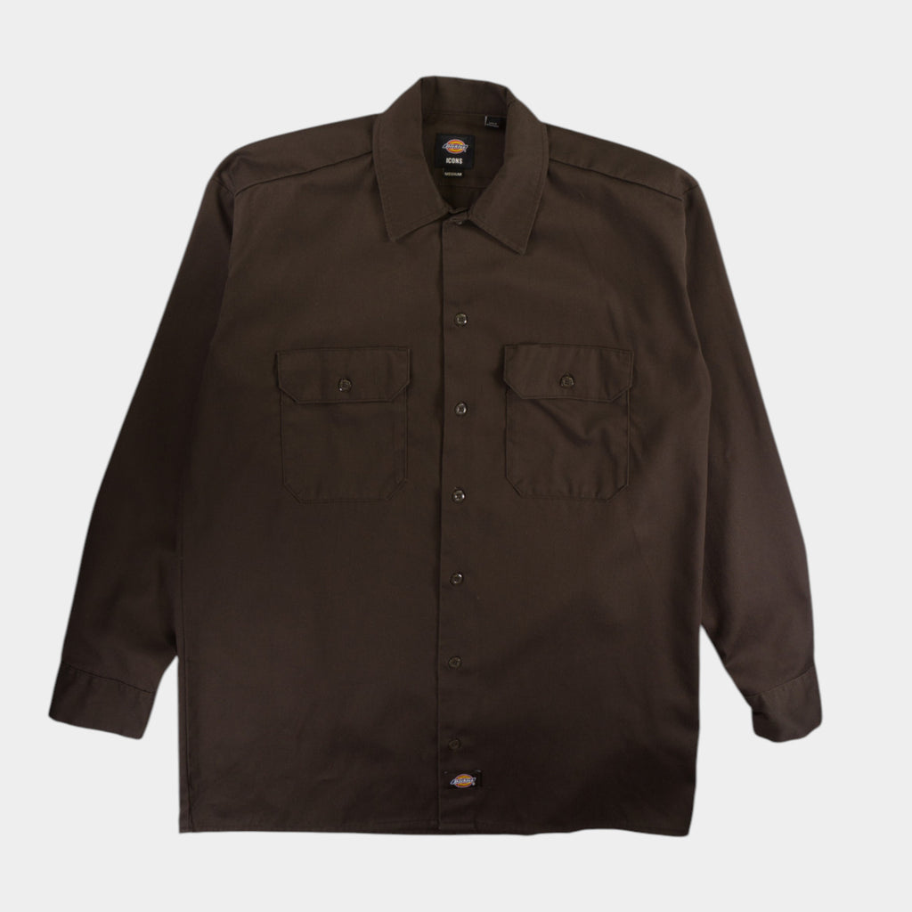 Dickies Кафява Риза с Дълъг Ръкав