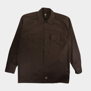 Dickies Кафява Риза с Дълъг Ръкав