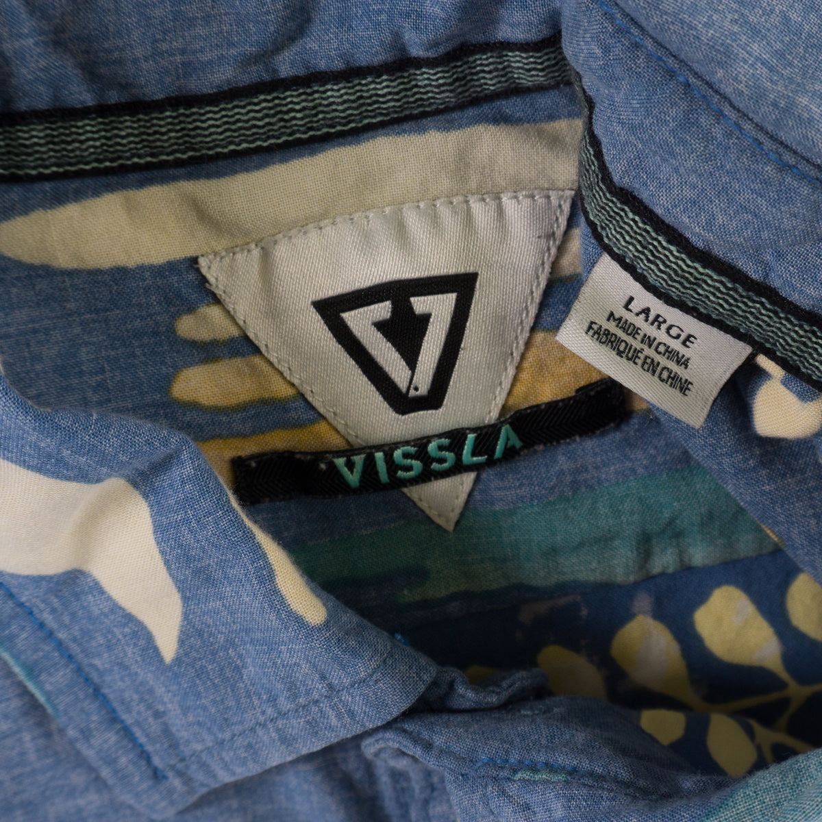 Vissla Синя Риза с Къс Ръкав