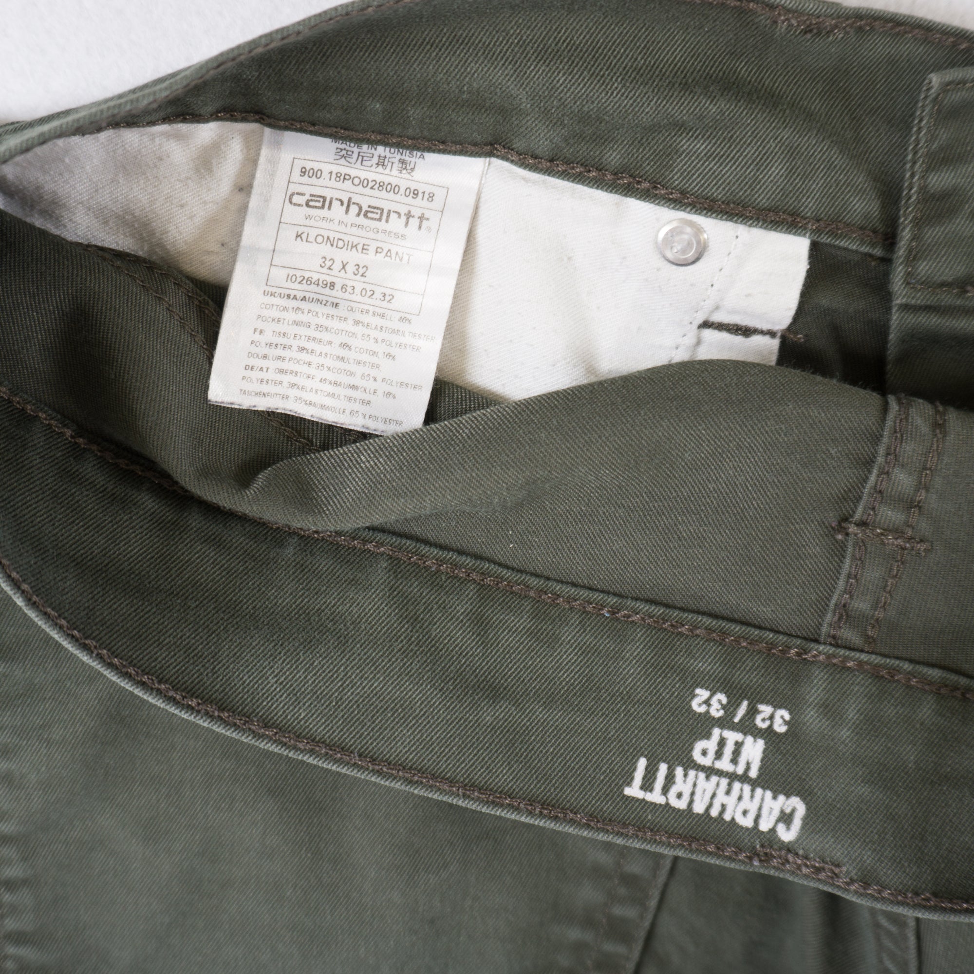 Carhartt WIP Klondike Зелени Панталони с Бродирано Лого