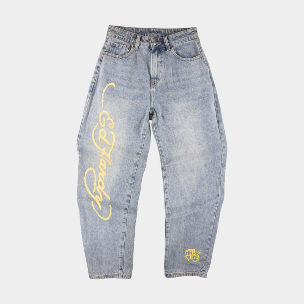 Ed Hardy Сини Дънки с Графика
