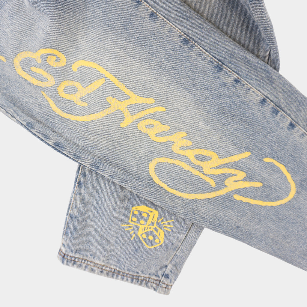 Ed Hardy Сини Дънки с Графика