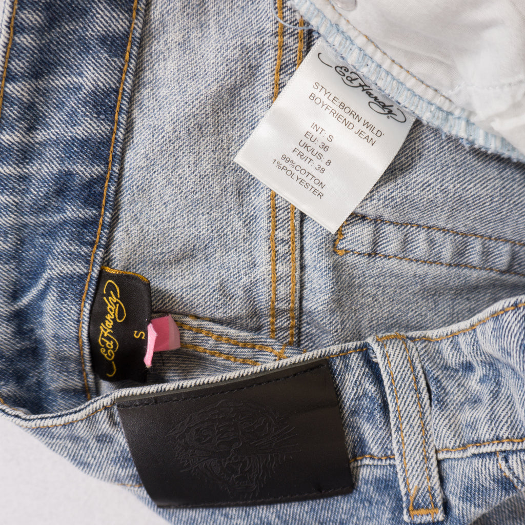 Ed Hardy Сини Дънки с Графика