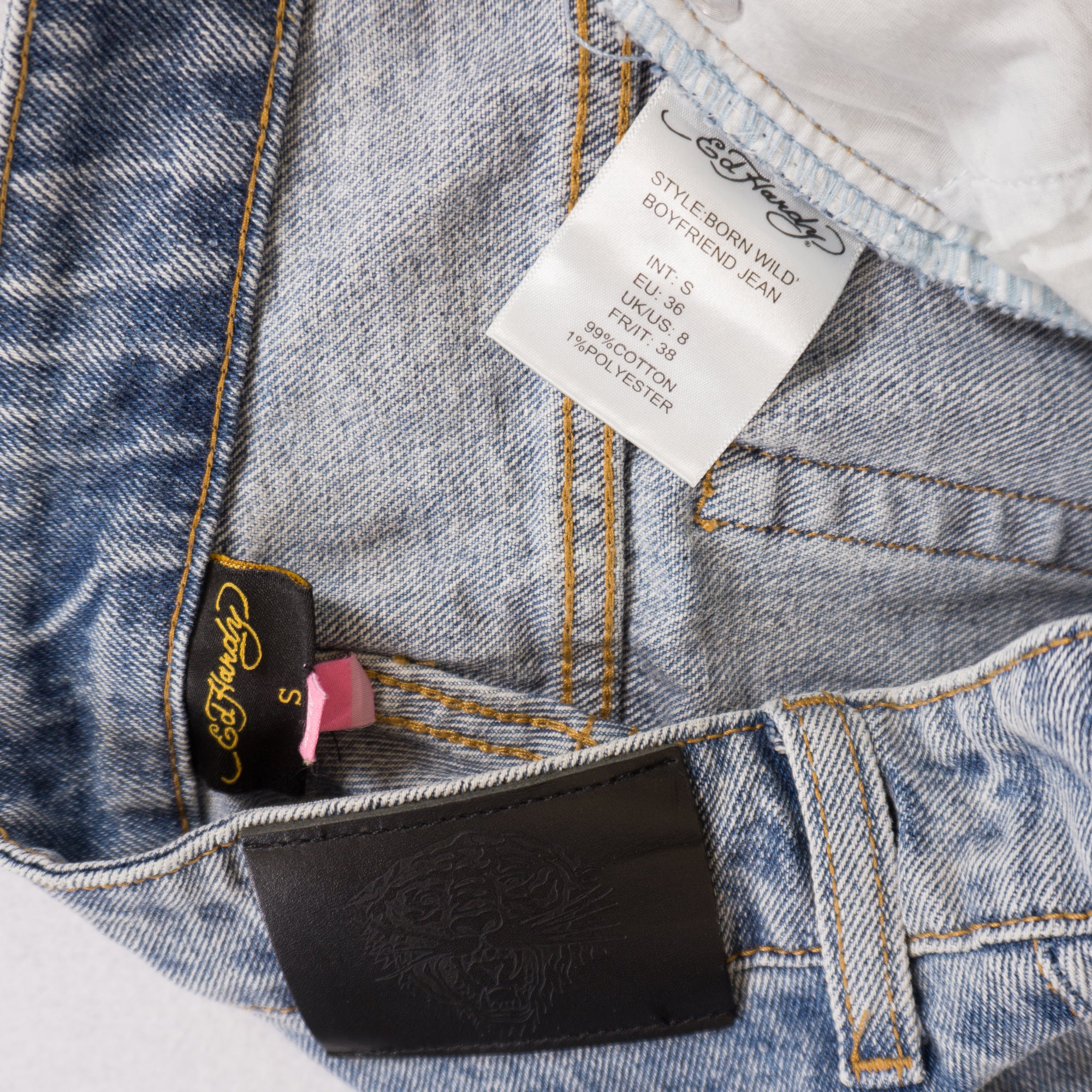 Ed Hardy Сини Дънки с Графика