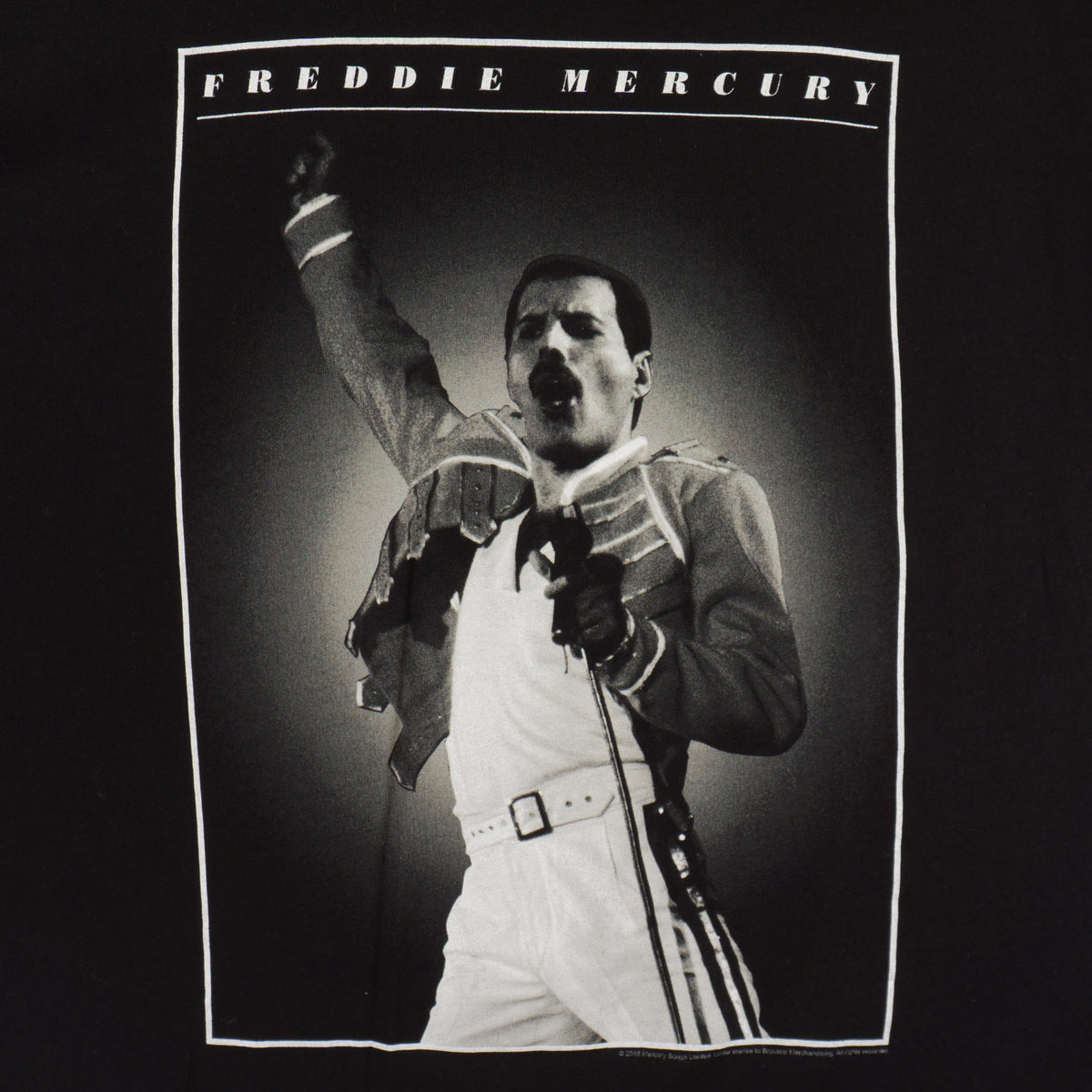 Freddie Mercury Черна Тениска с Графика