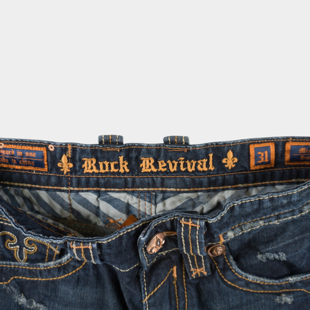 Rock Revival Vintage Y2K Дънки с Бродерия