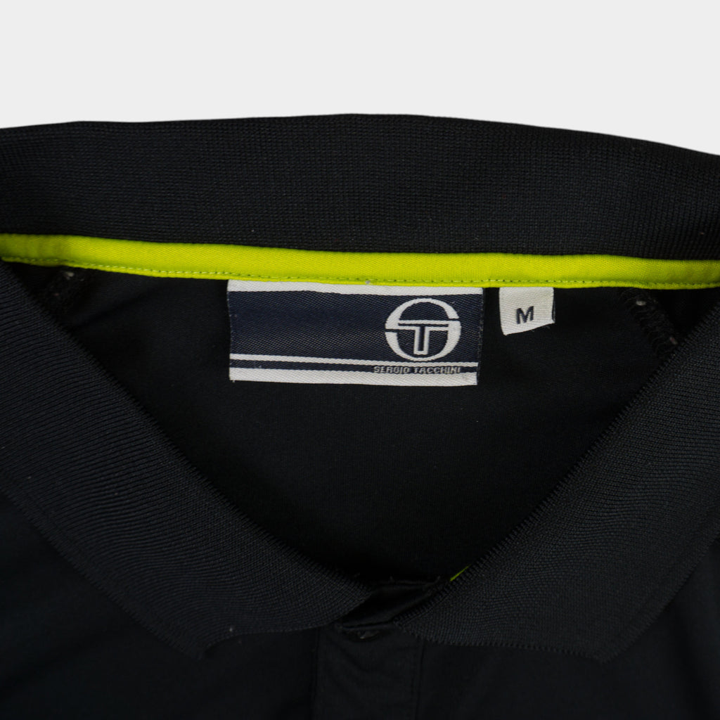 Sergio Tacchini Черна Тениска с Яка