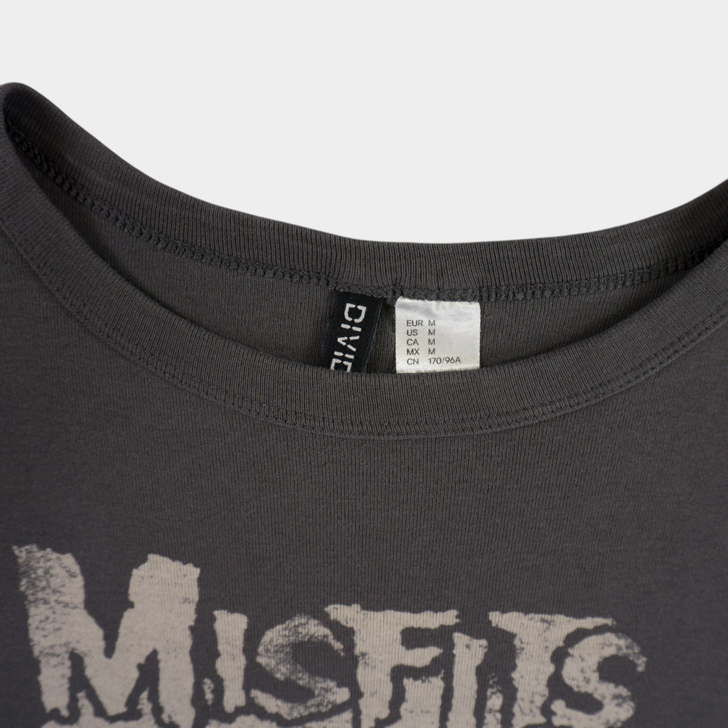 H&M X Misfits Сива Тениска с Графика
