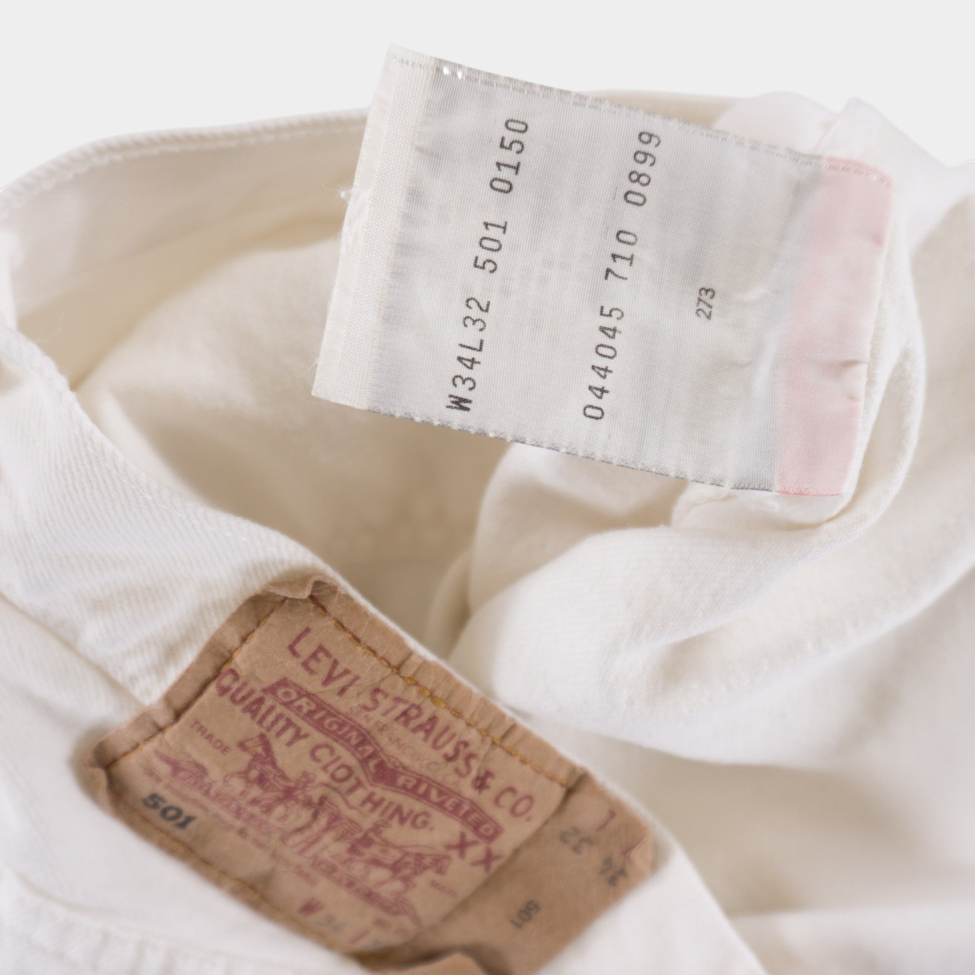 Levi's 501 Vintage Бели Дънки