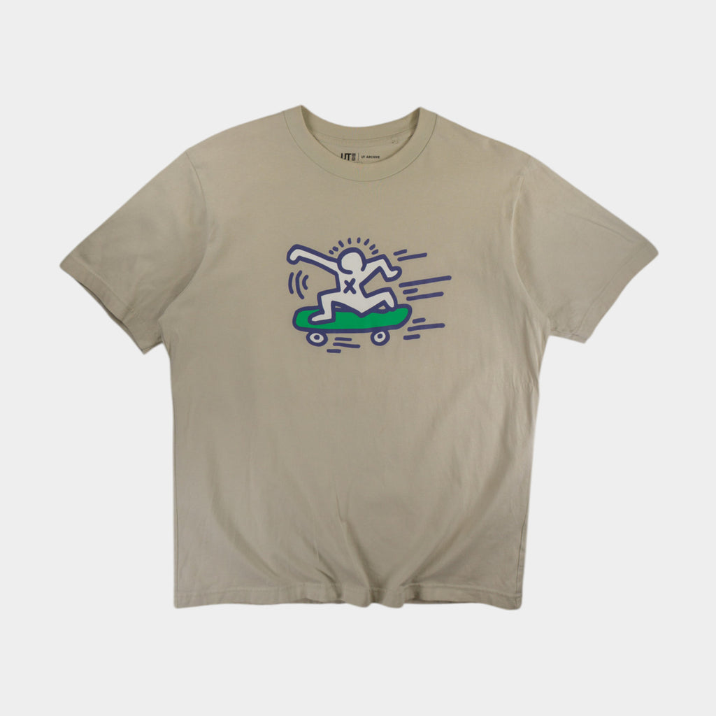 Uniqlo x Keith Haring Бежова Тениска с Графика
