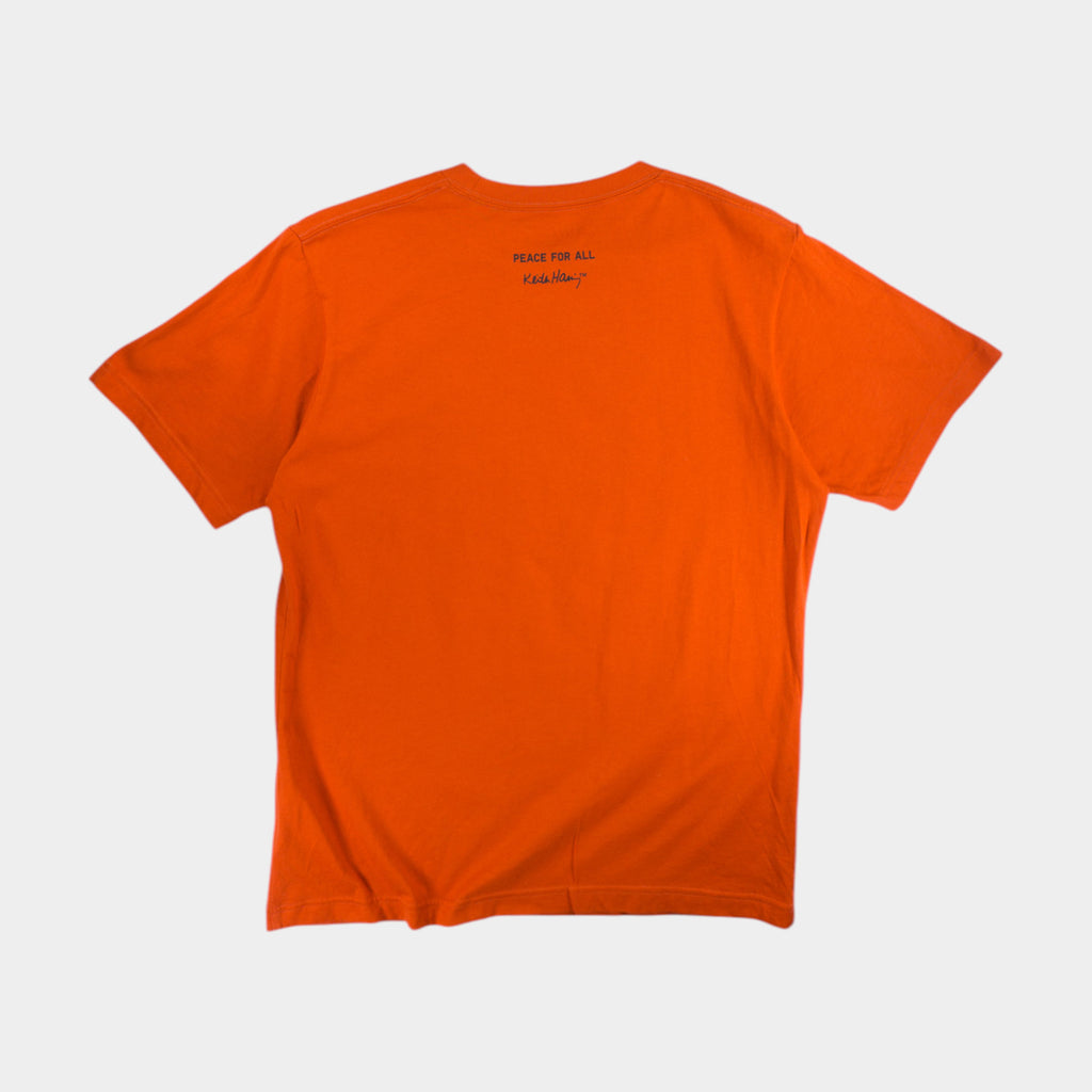 Uniqlo x Keith Haring Оранжева Тениска с Графика