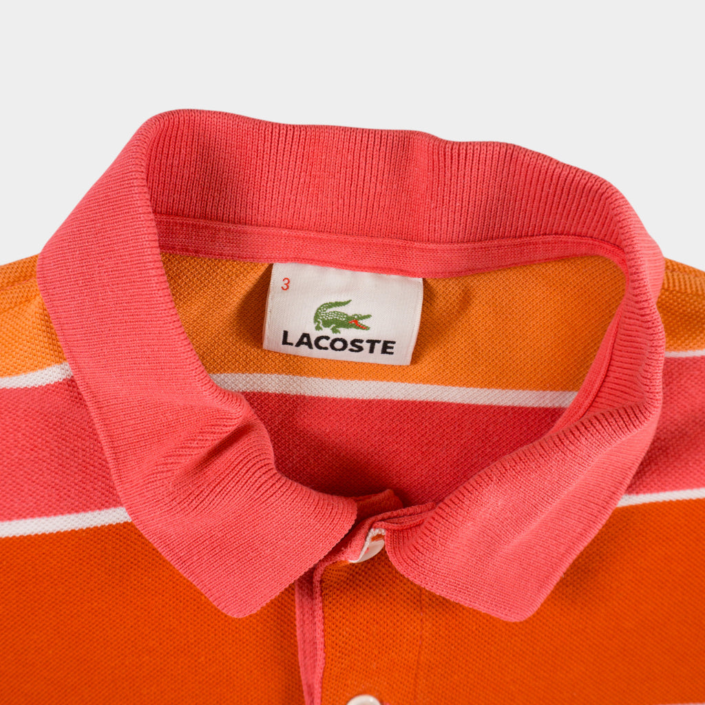 Lacoste Винтидж 2000-те Раирана Тениска с Яка