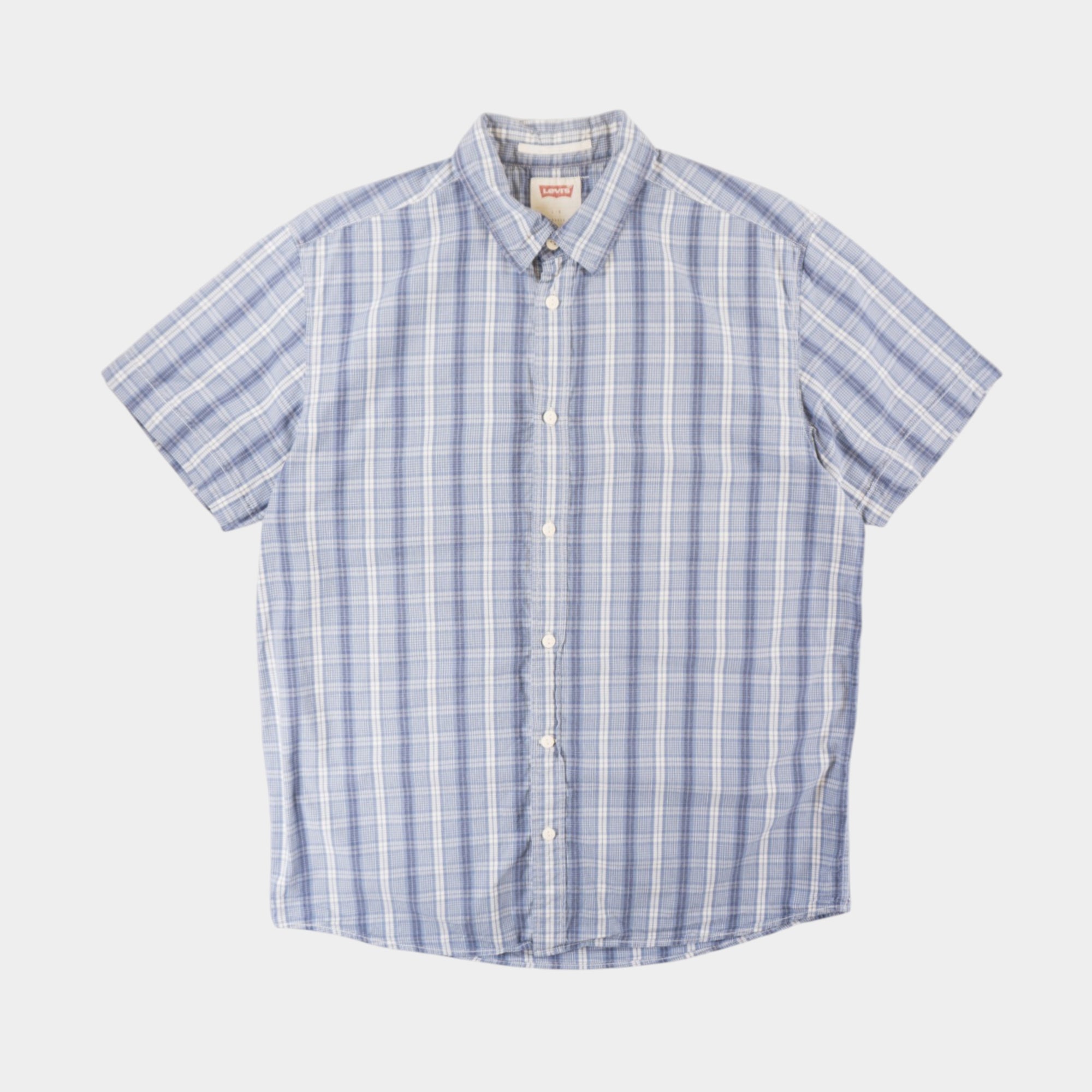 Levi's Синя Карирана Риза с Къв Ръкав
