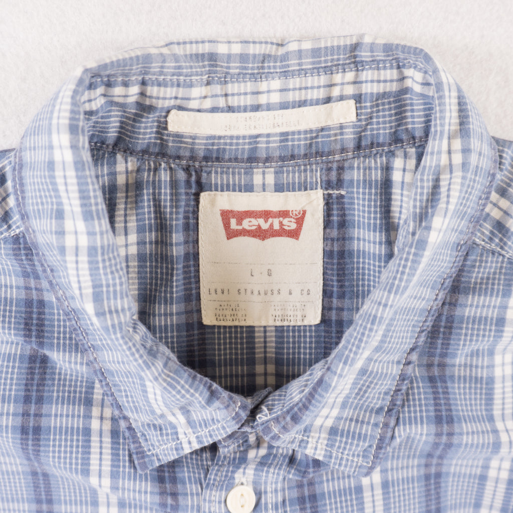 Levi's Синя Карирана Риза с Къв Ръкав