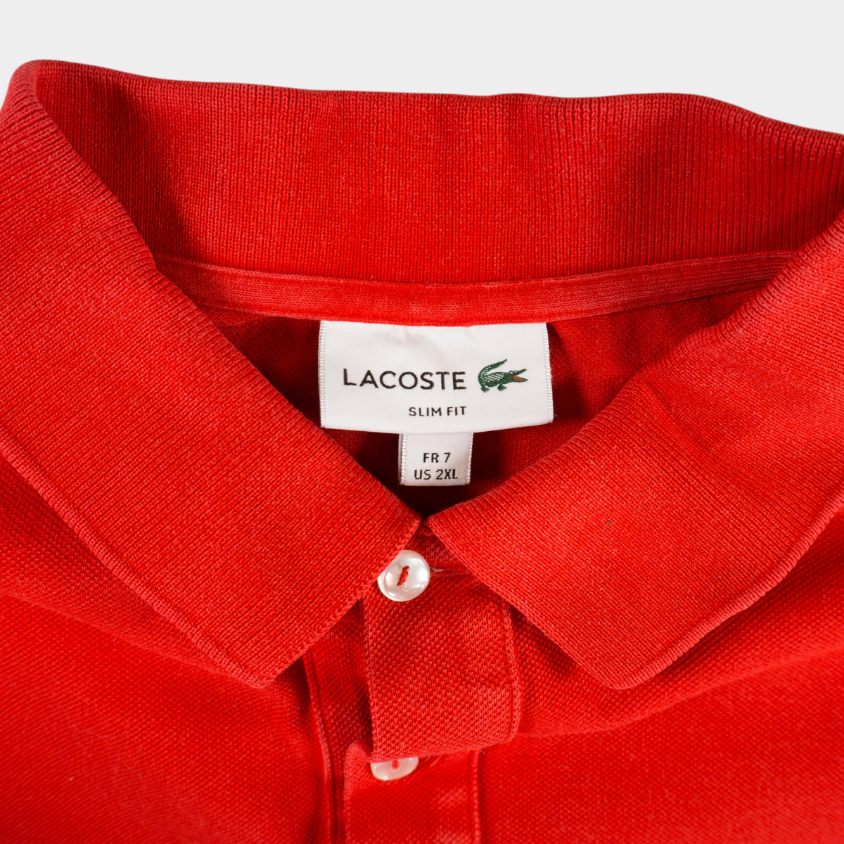 Lacoste Червена Тениска с Яка