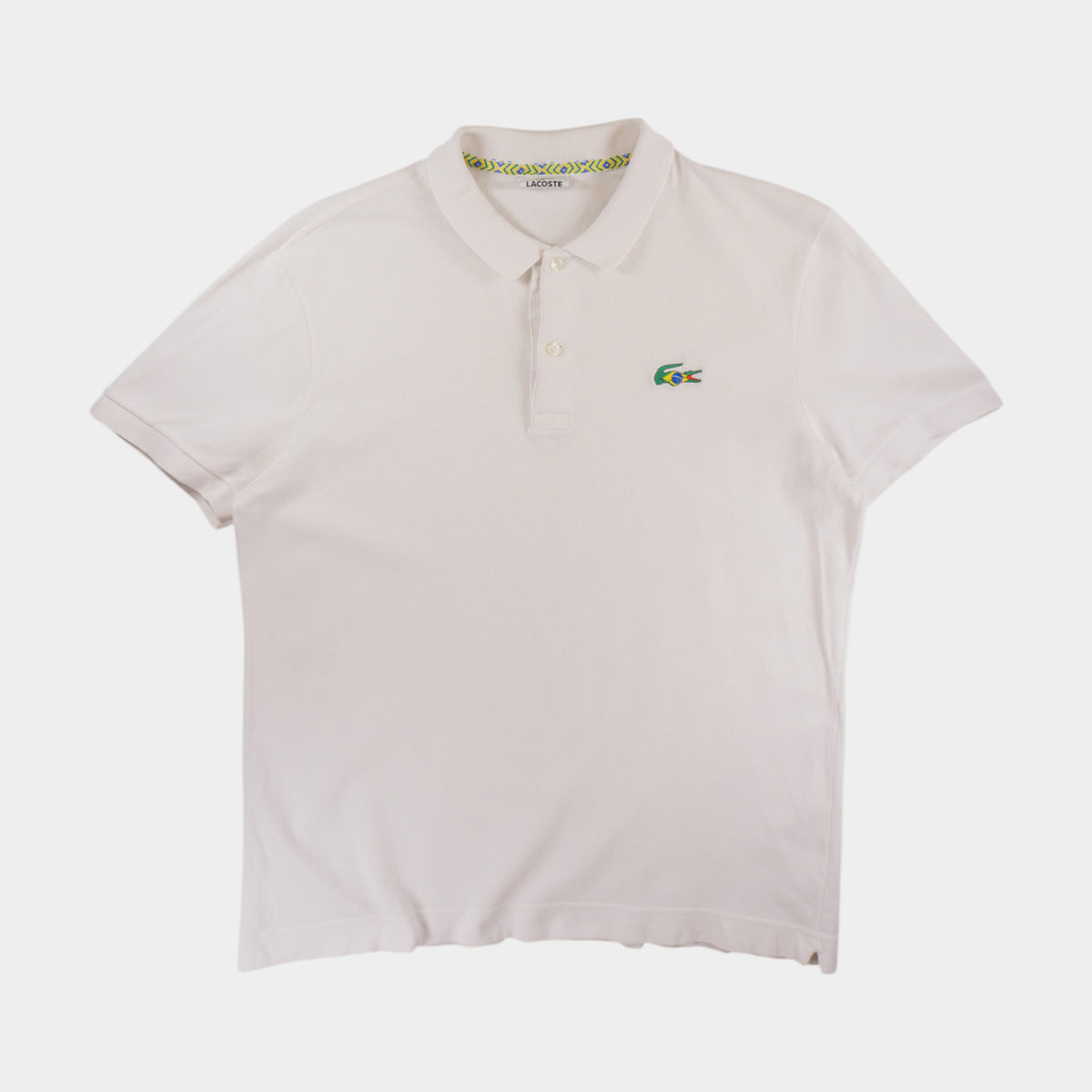 Lacoste Бяла Тениска с Яка