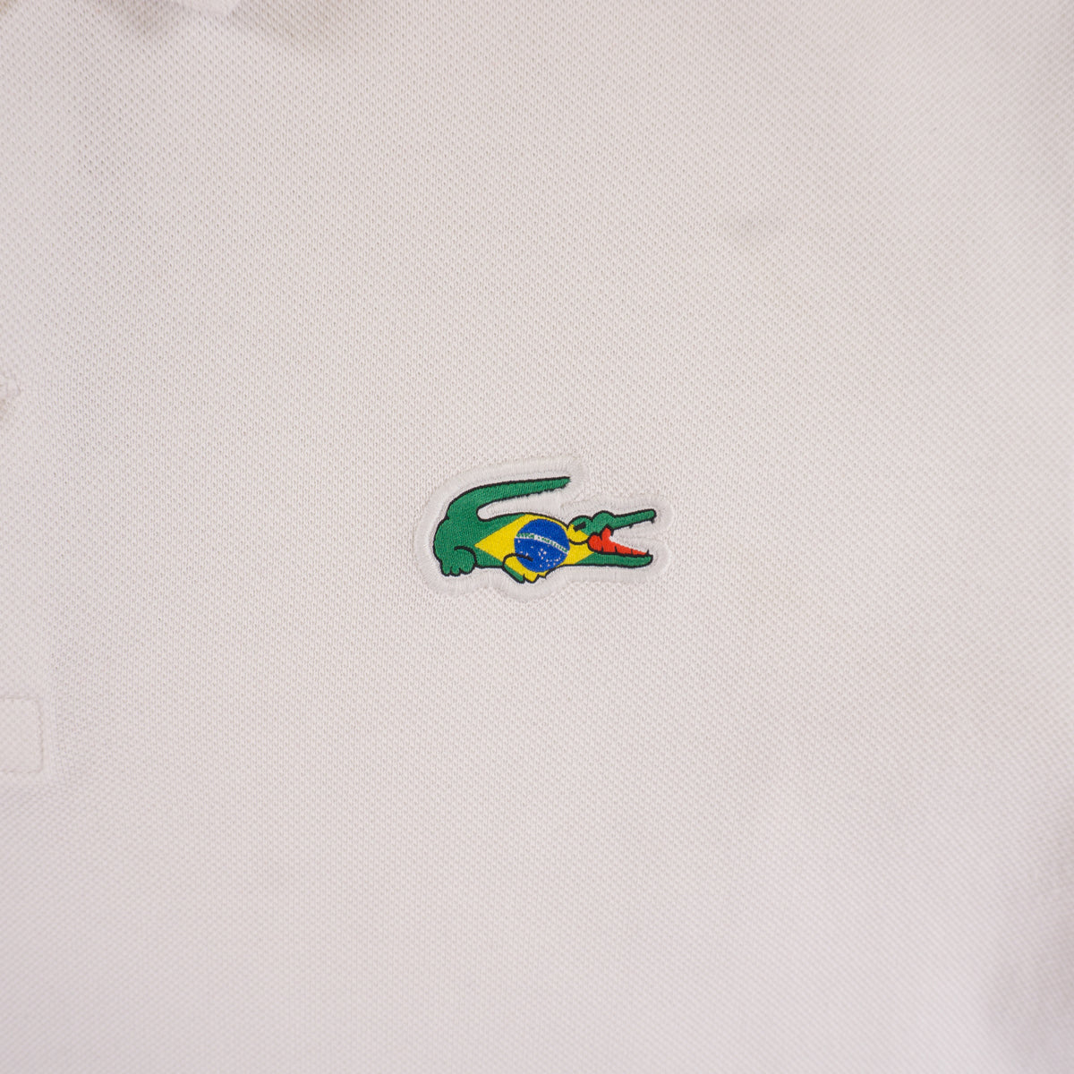 Lacoste Бяла Тениска с Яка
