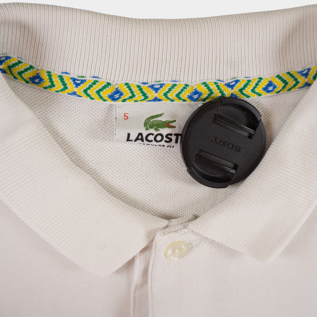 Lacoste Бяла Тениска с Яка