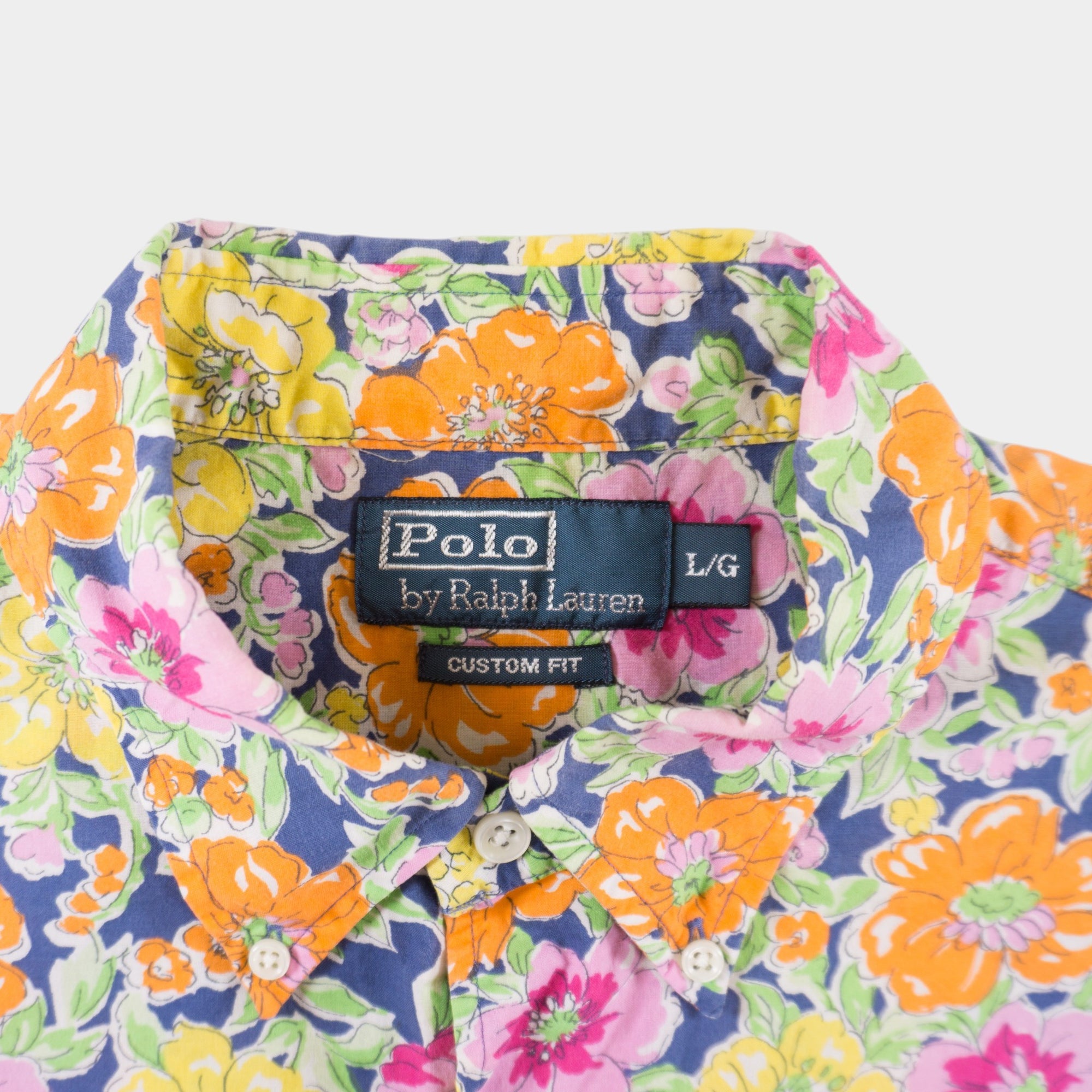 Polo Ralph Lauren Vintage Риза с Къс Ръкав и Флорални Мотиви