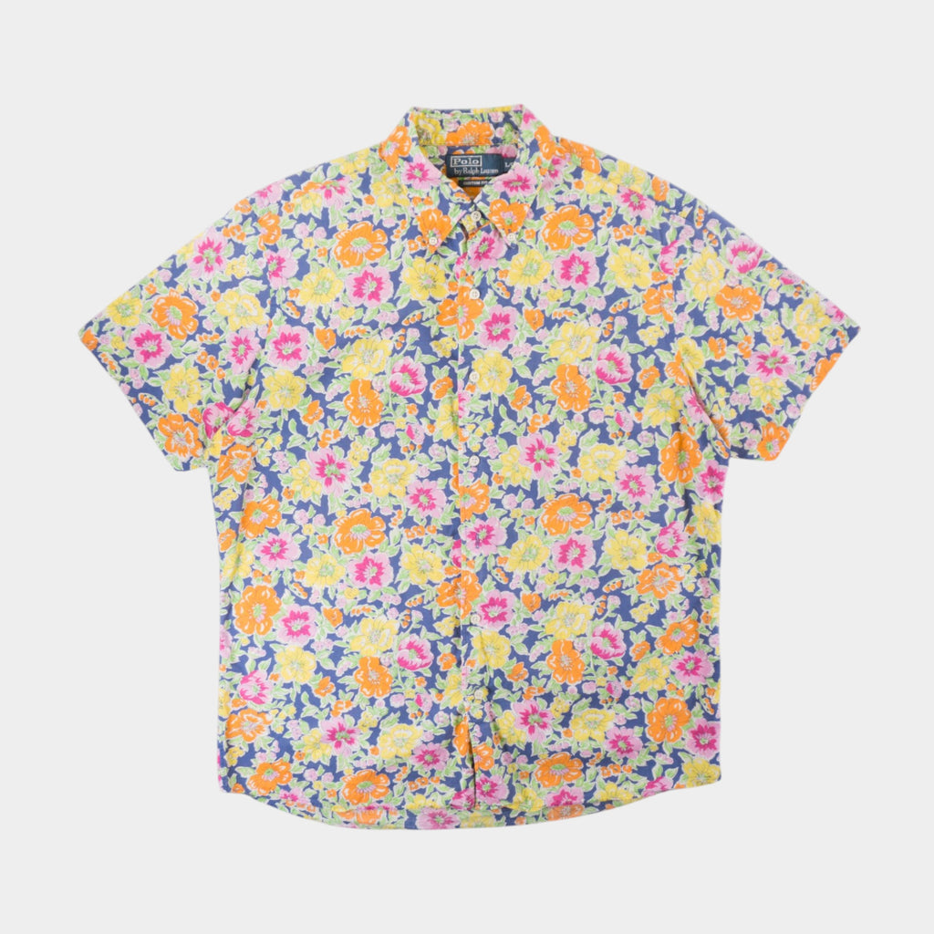 Polo Ralph Lauren Vintage Риза с Къс Ръкав и Флорални Мотиви