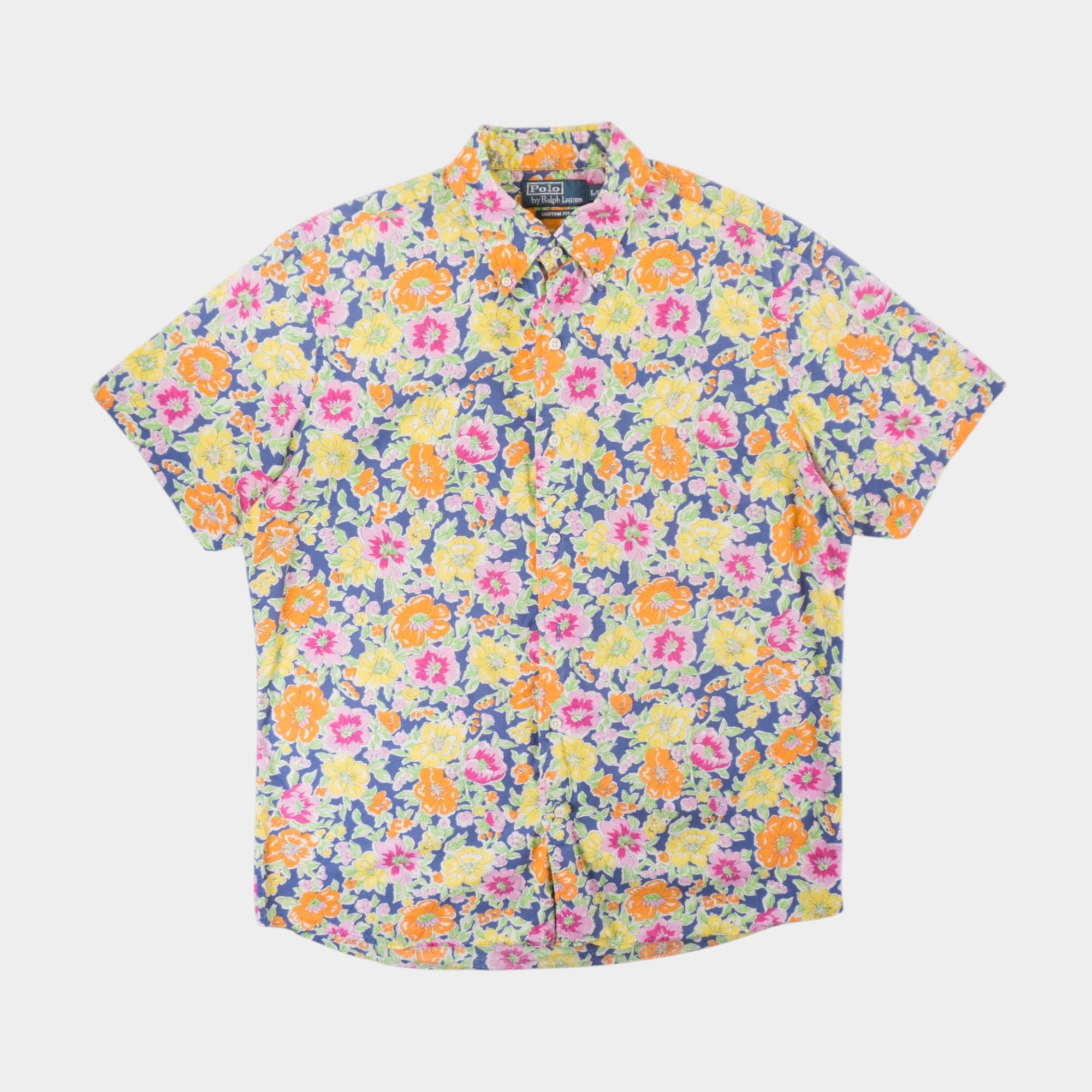 Polo Ralph Lauren Vintage Риза с Къс Ръкав и Флорални Мотиви