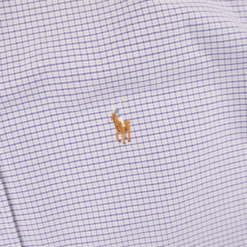 Polo Ralph Lauren Vintage Лилава Карирана Риза с Къс Ръкав