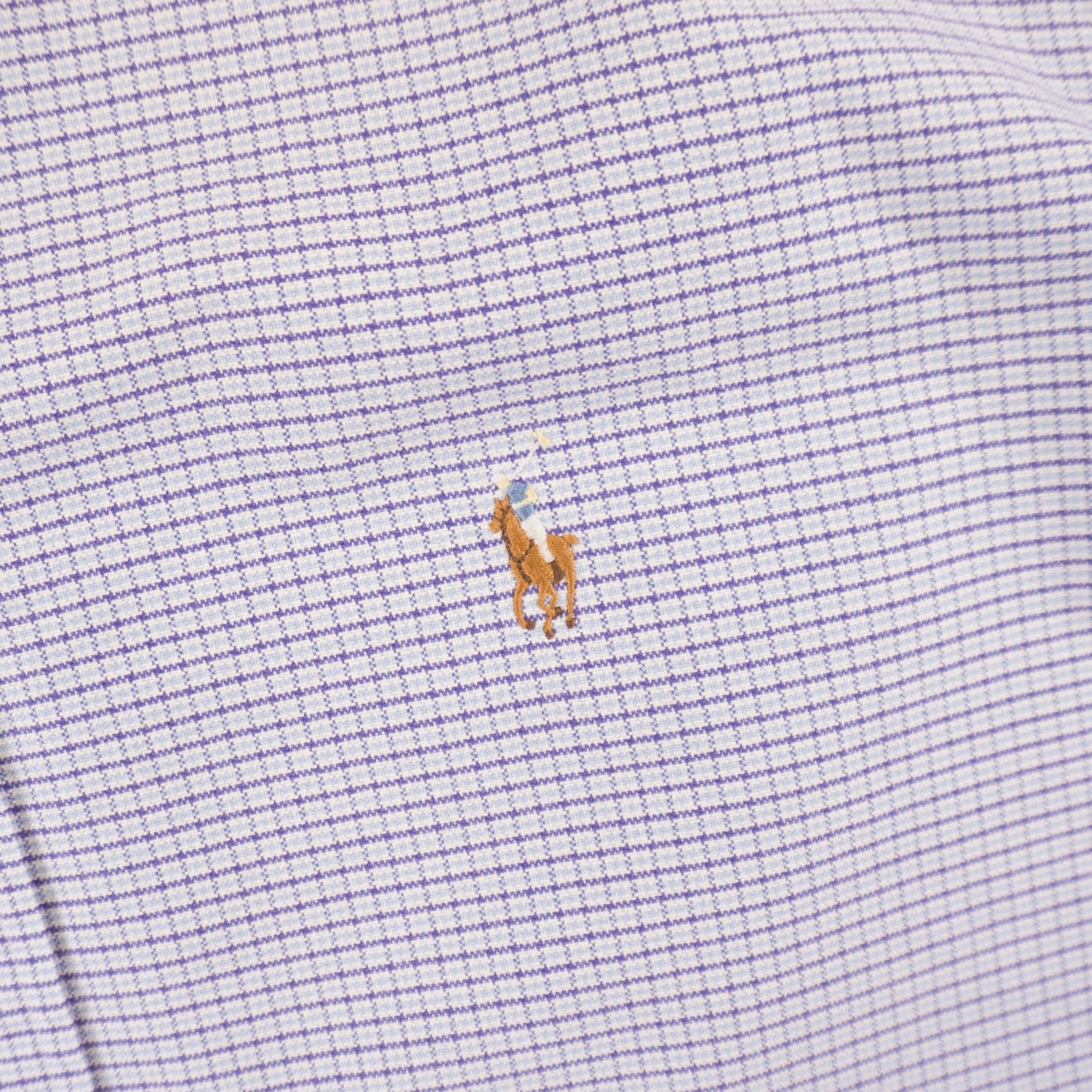 Polo Ralph Lauren Vintage Лилава Карирана Риза с Къс Ръкав