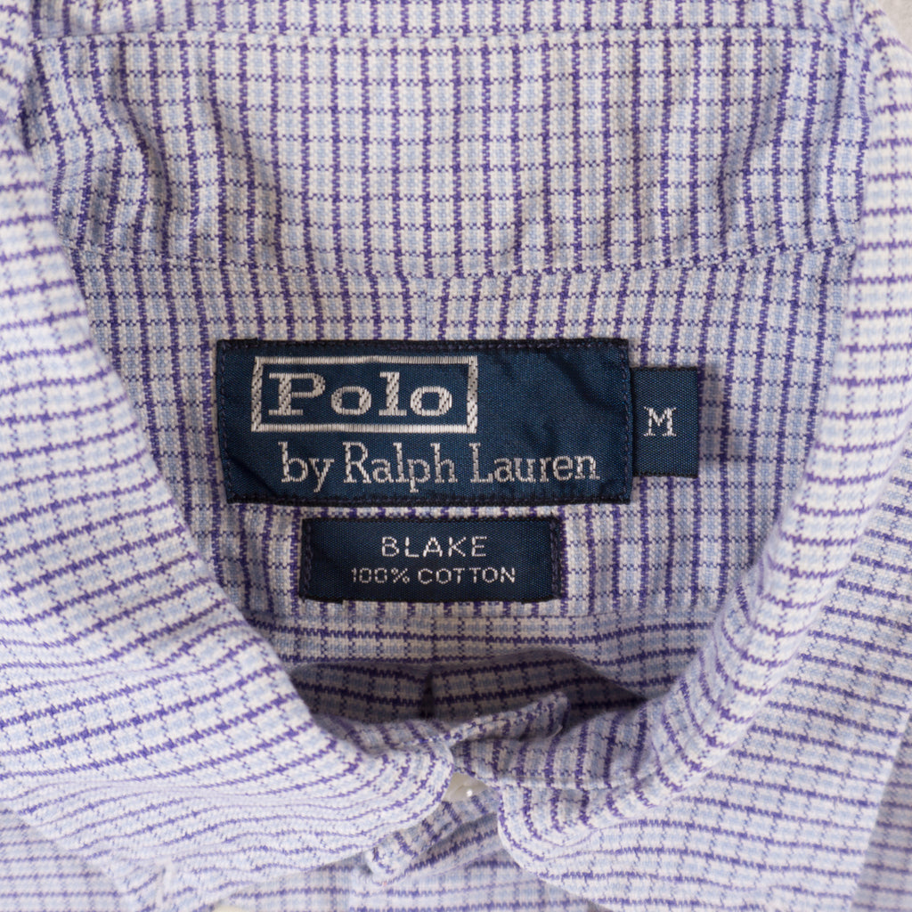 Polo Ralph Lauren Vintage Лилава Карирана Риза с Къс Ръкав