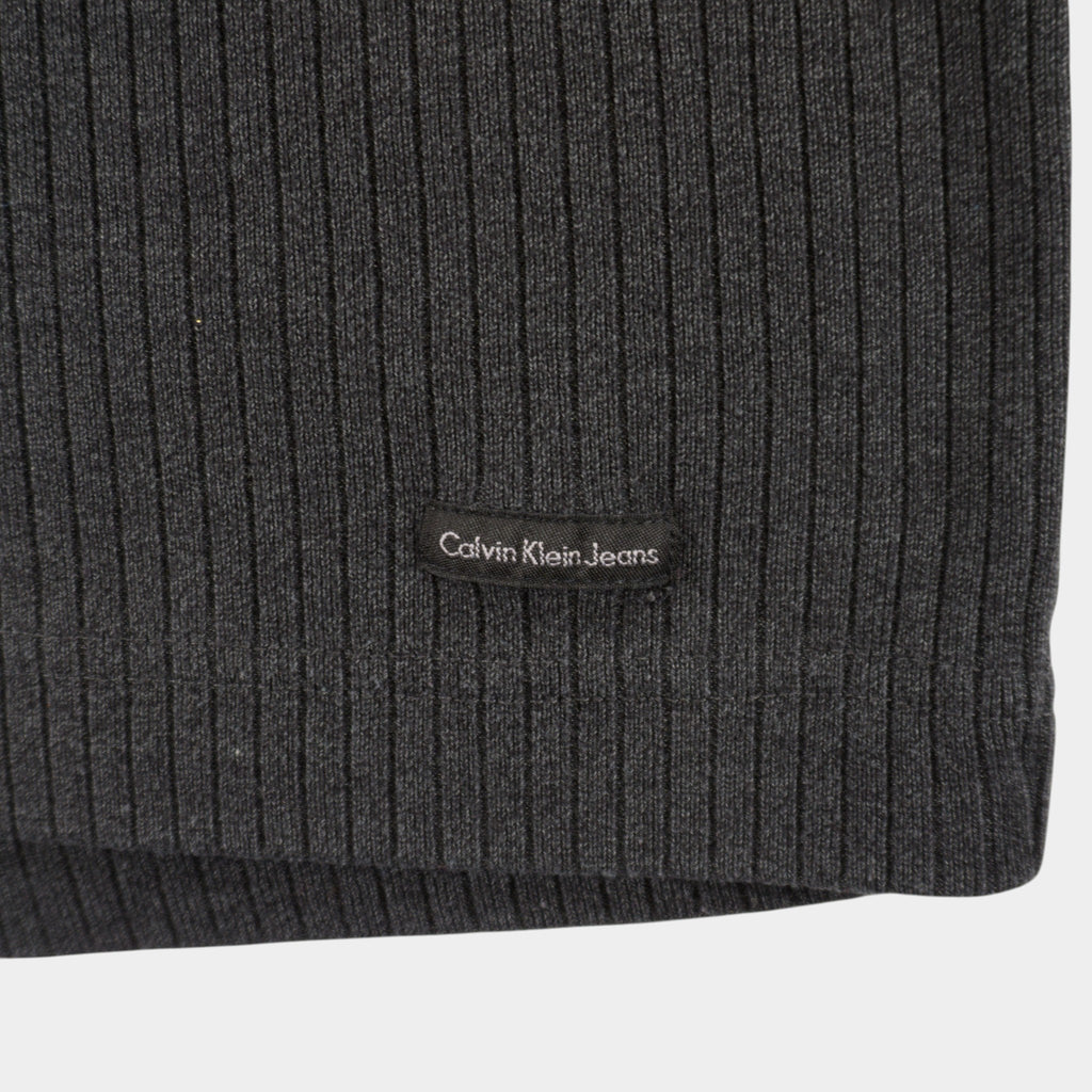 Calvin Klein Vintage Раирана Риза с Къс Ръкав