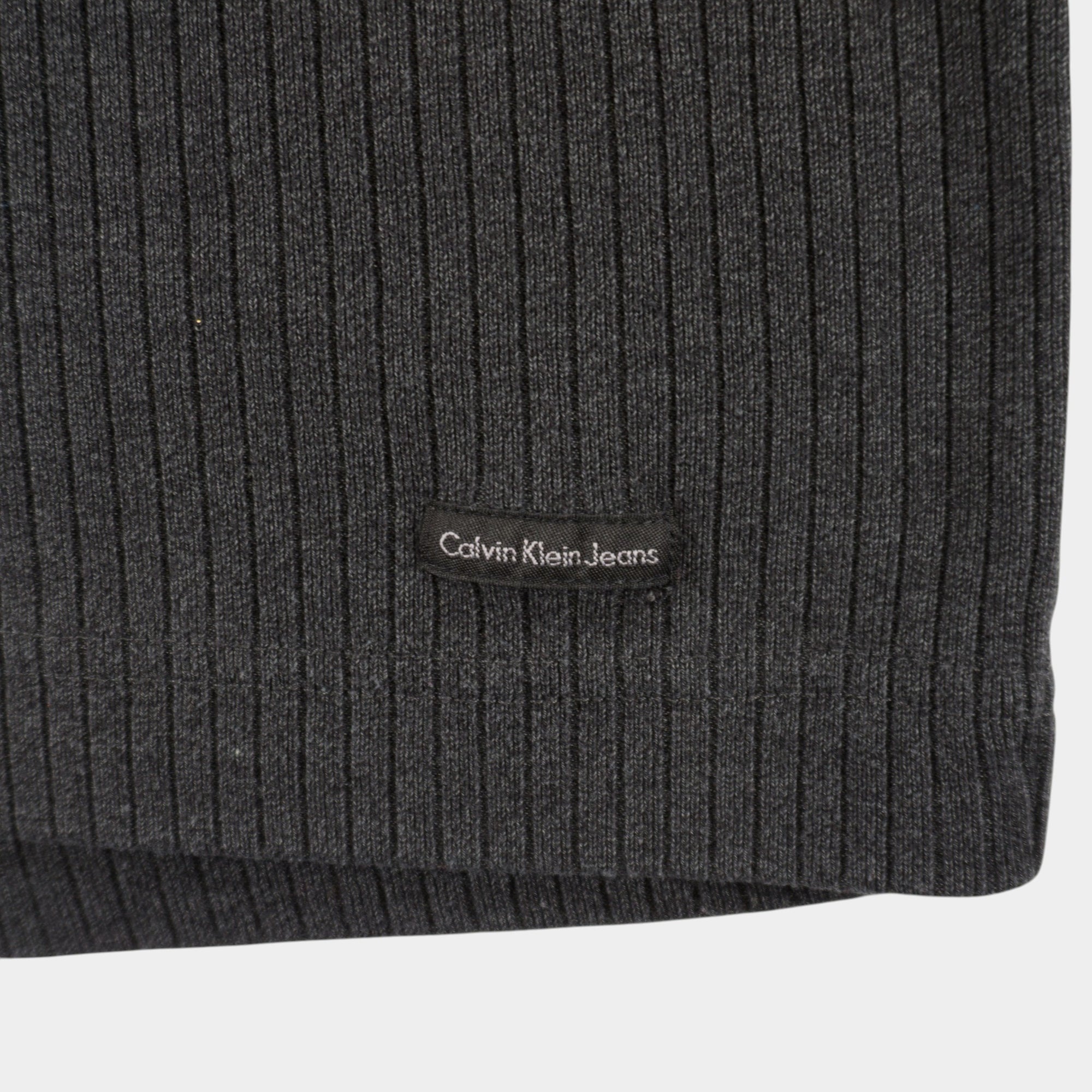 Calvin Klein Vintage Раирана Риза с Къс Ръкав