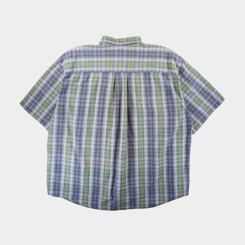 Camel Collection Vintage Карирана Риза с Къс Ръкав и Бродирано Лого