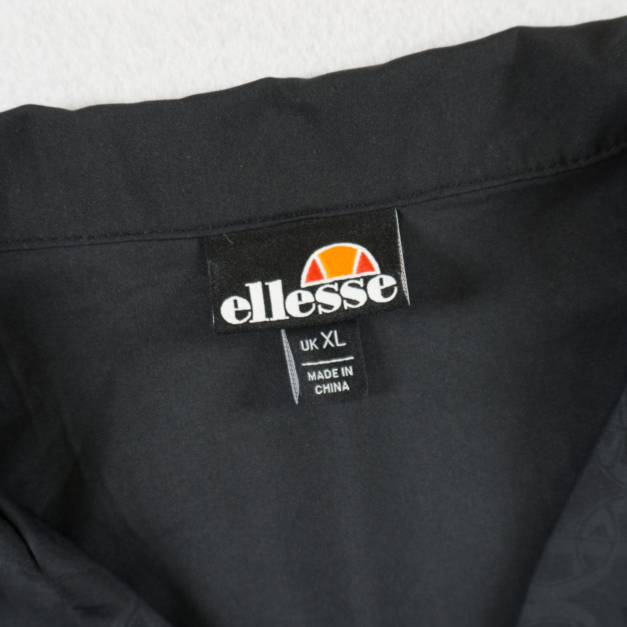 Ellesse Черна Риза с Къс Ръкав и Бродирано Лого