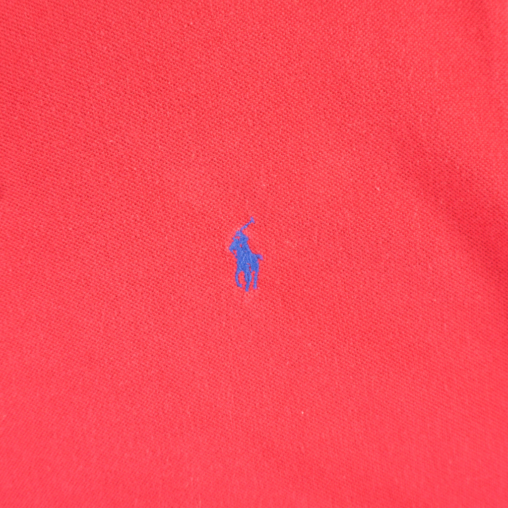 Polo Ralph Lauren Vintage Червена Блуза с Яка и Бродирано Лого