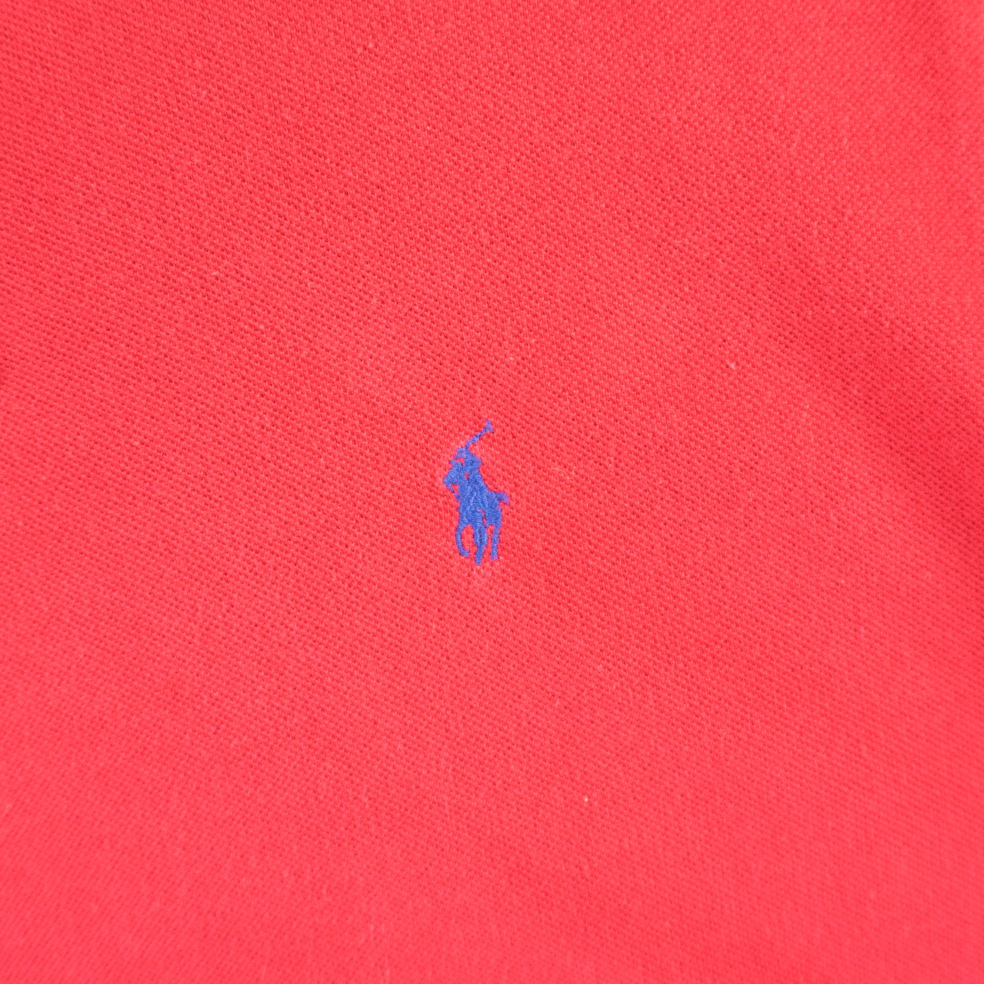 Polo Ralph Lauren Vintage Червена Блуза с Яка и Бродирано Лого