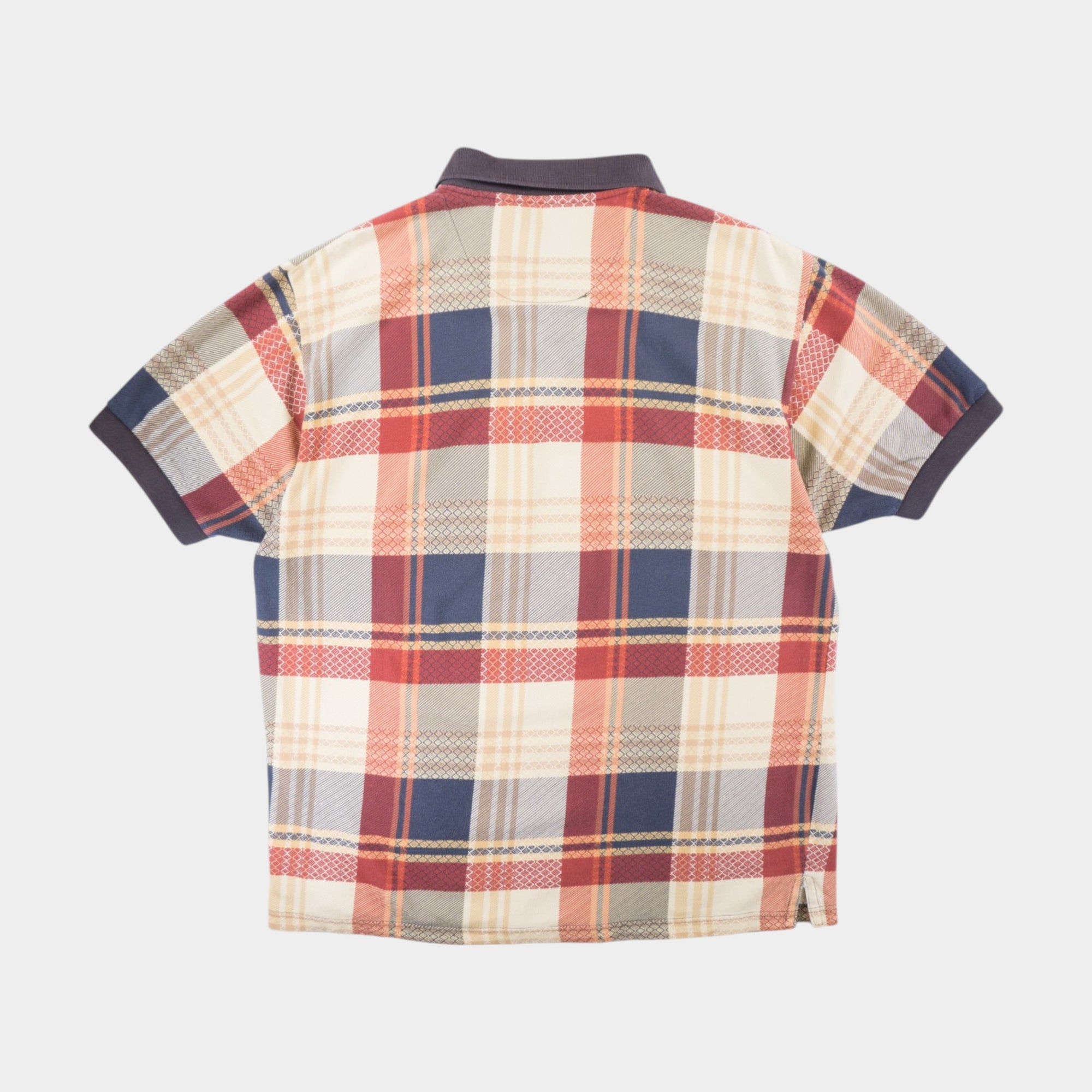 Chaps Ralph Lauren Vintage Карирана Тениска с Яка и Бродирано Лого