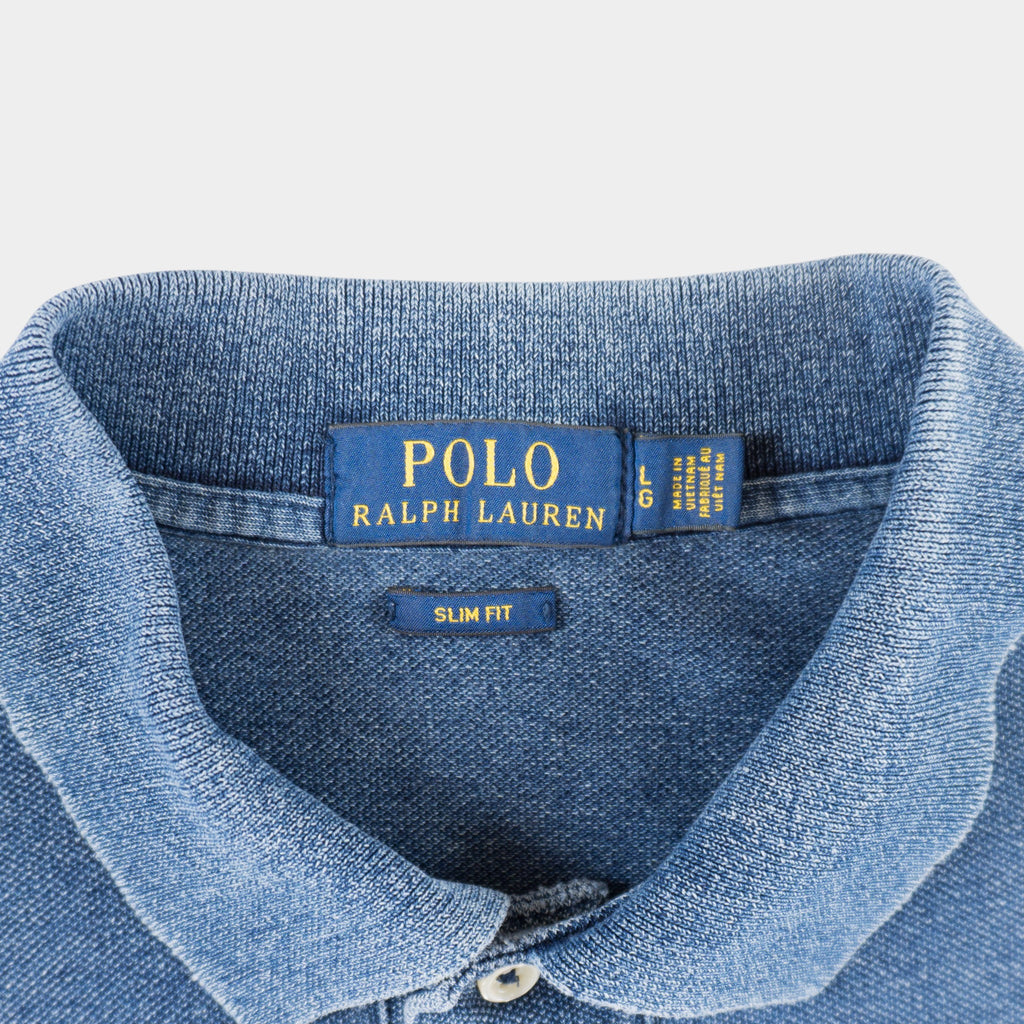 Polo Ralph Lauren Синя Тениска с Яка и Бродирано Лого