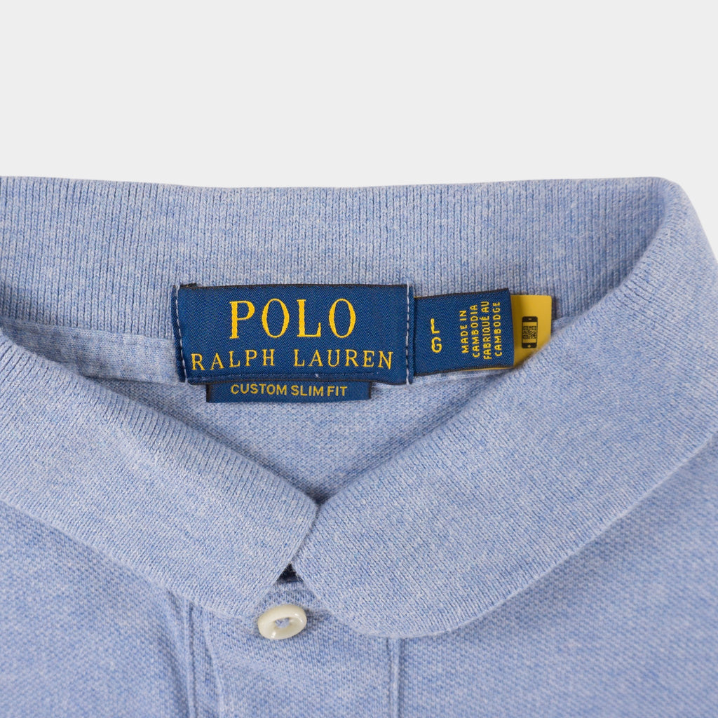 Polo Ralph Lauren Синя Тениска с Яка и Бродирано Лого