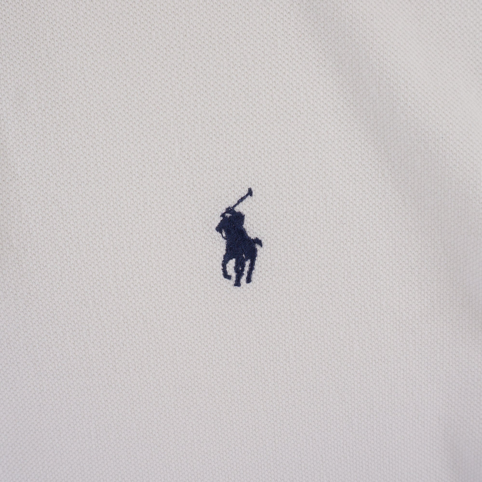 Polo Ralph Lauren Vintage Бяла Тениска с Яка и Бродирано Лого