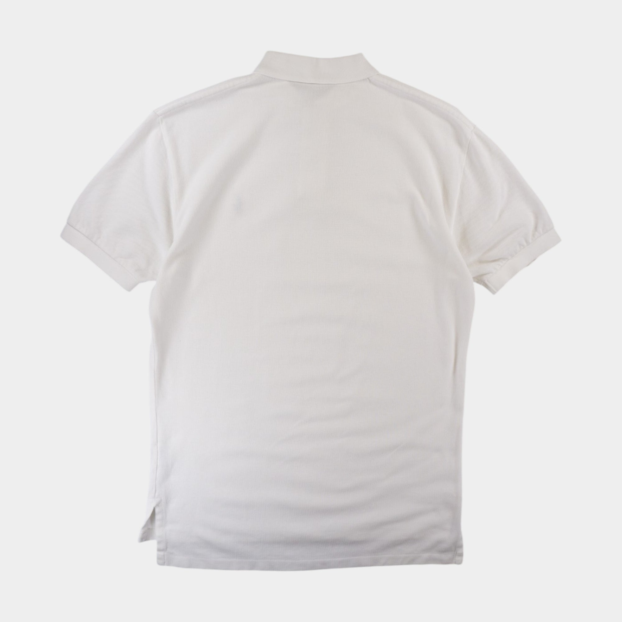 Polo Ralph Lauren Vintage Бяла Тениска с Яка и Бродирано Лого