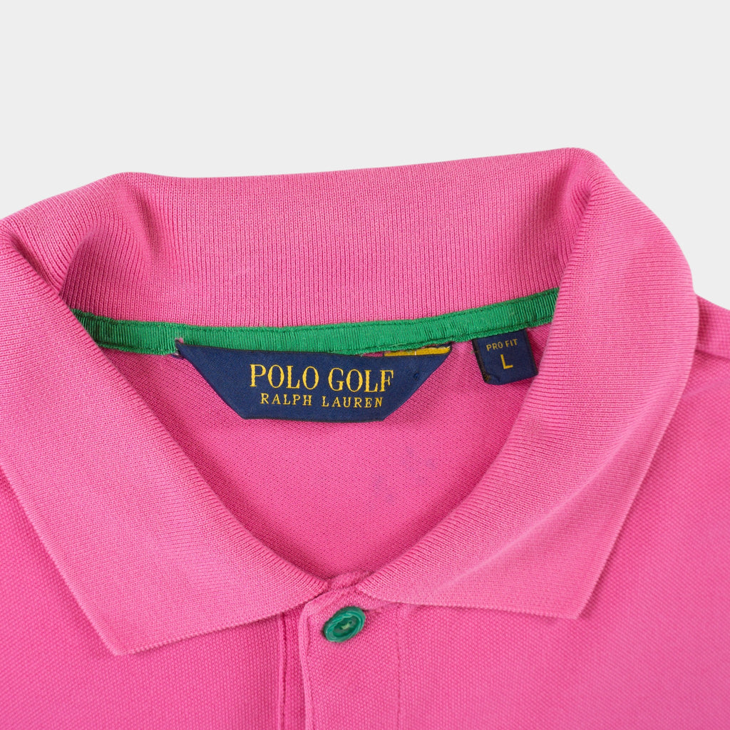 Polo Golf Ralph Lauren Розова Тениска с Яка и Бродирано Лого