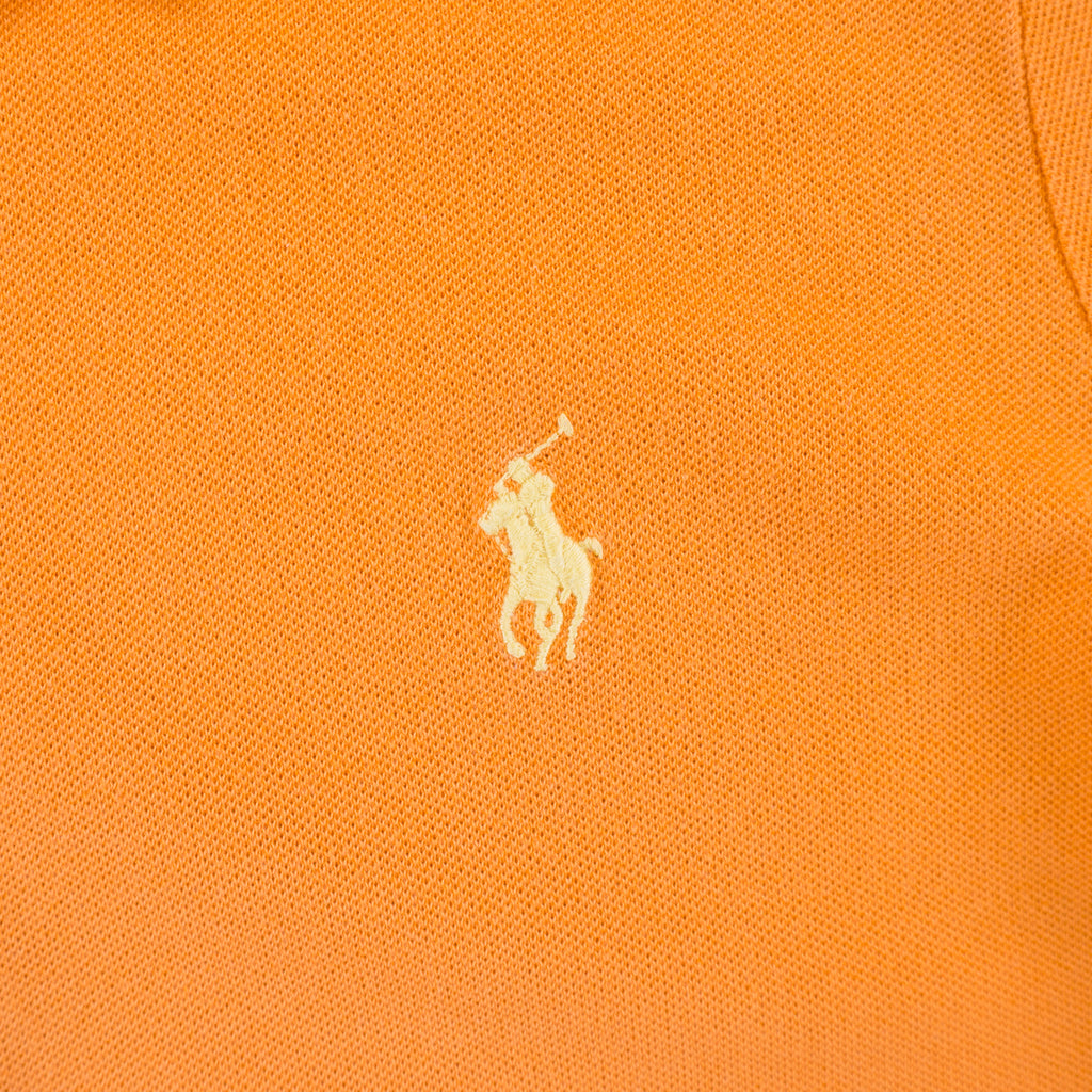 Ralph Lauren Vintage Оранжева Тениска с Яка и Бродирано Лого