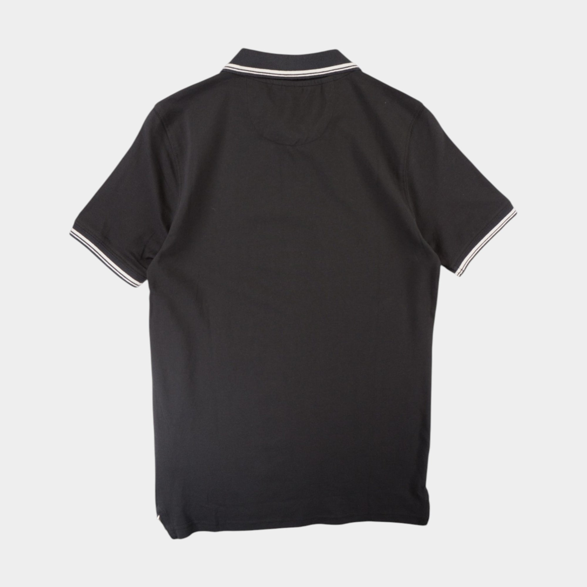 Sergio Tacchini Черна Тениска с Яка и Бродирано Лгоо