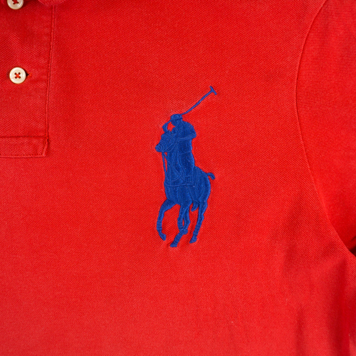 Polo Ralph Lauren Big Pony Винтидж 2000-те Червена Тениска с Яка