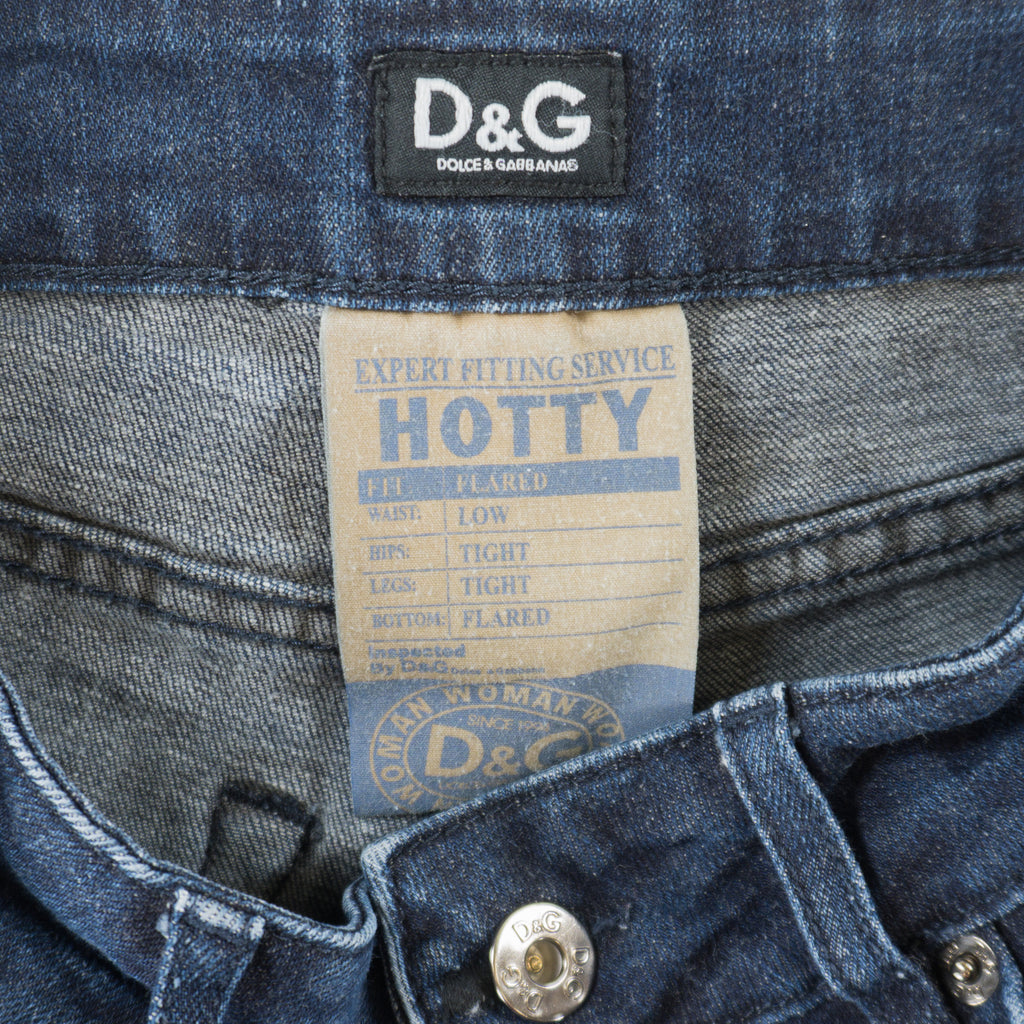 Dolce & Gabbana Vintage Тъмно Сини Къси Дънки