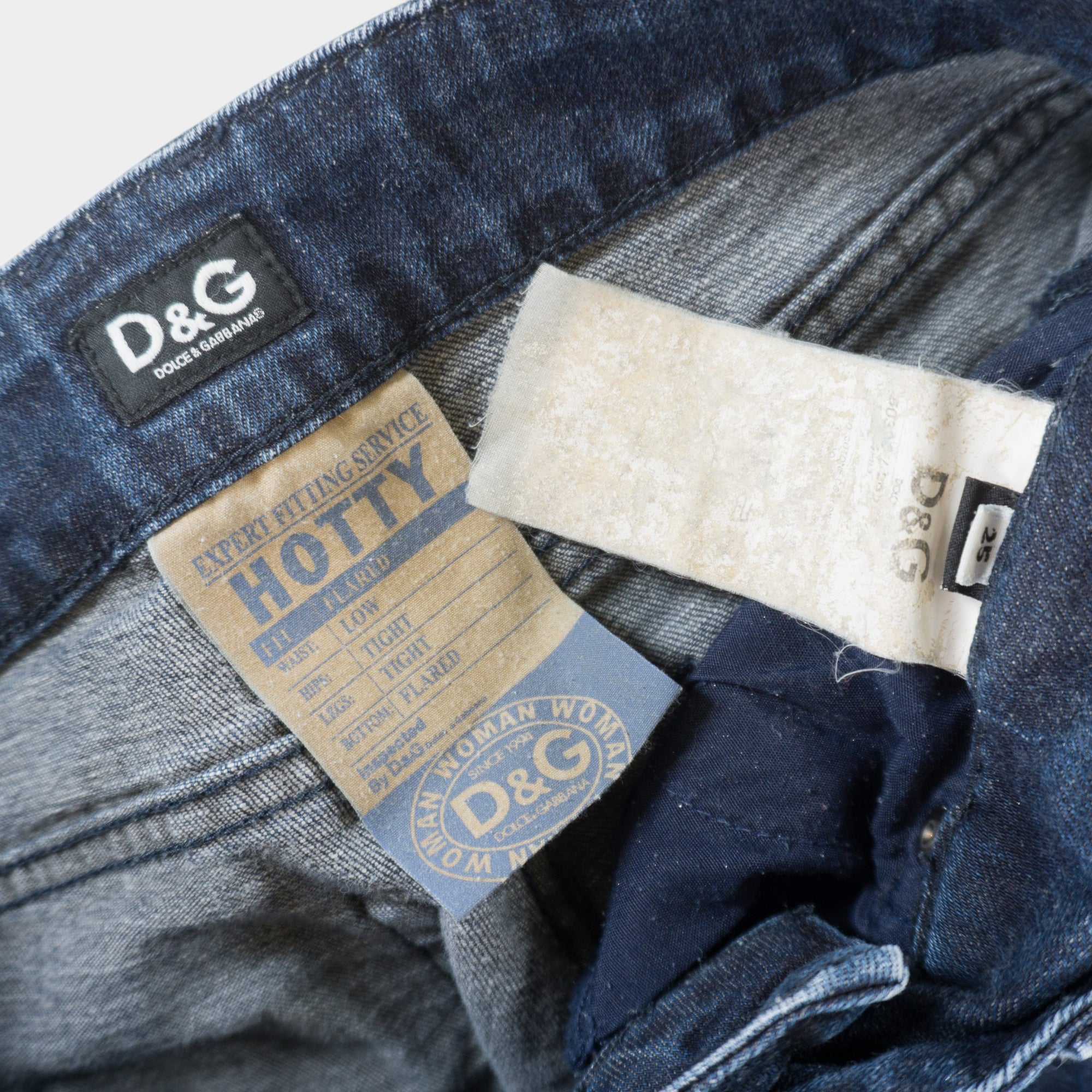 Dolce & Gabbana Vintage Тъмно Сини Къси Дънки