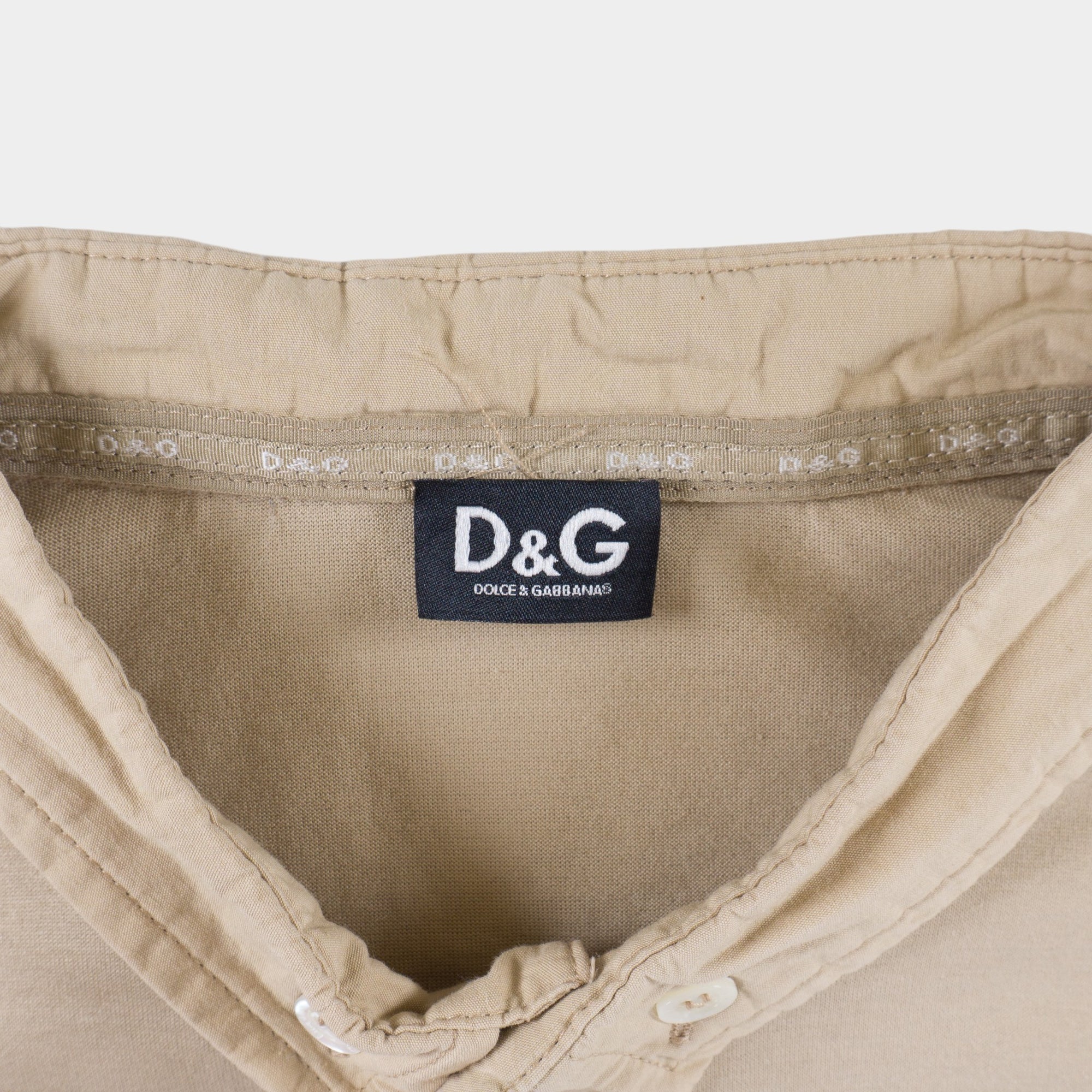Dolce & Gabbana Vintage Раирана Тениска с Яка