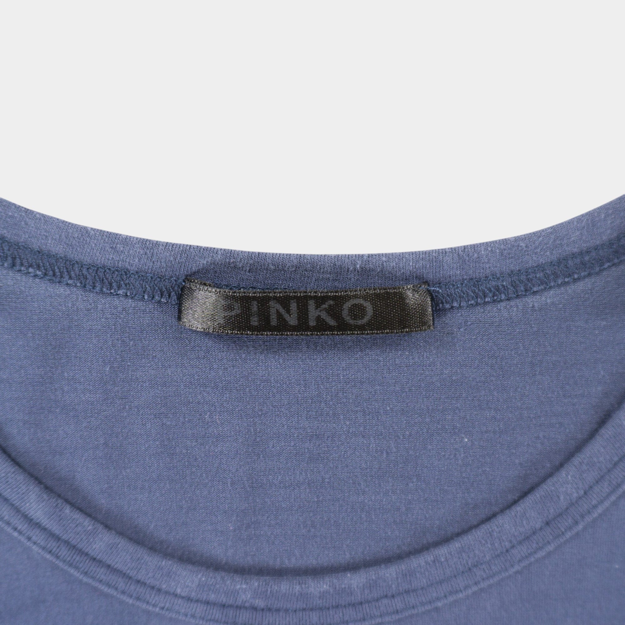 Pinko Тъмно Синя Тениска с Голямо Лого