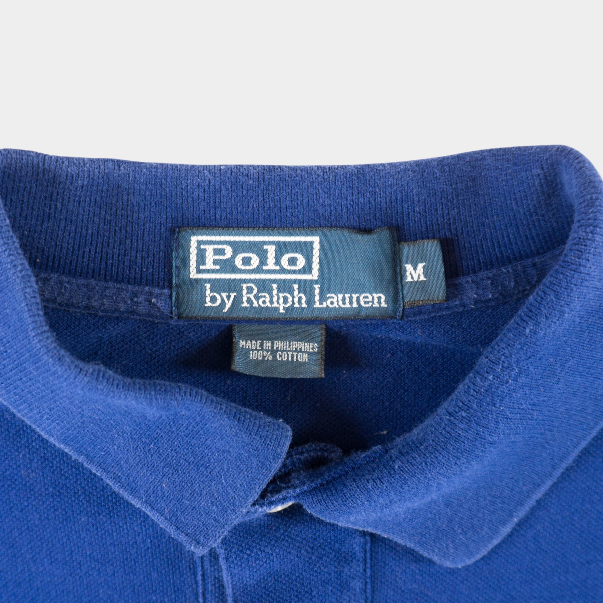 Polo Ralph Lauren Vintage Синя Тениска с Яка и Бродирано Лого